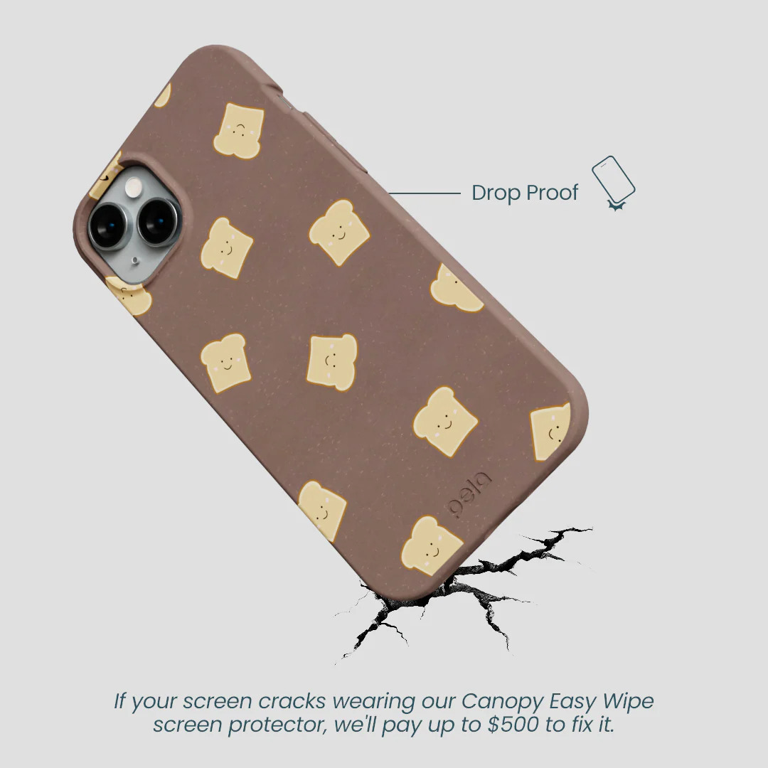 Chocolate Brown Mini Toast iPhone 14 Plus Case - Image 5