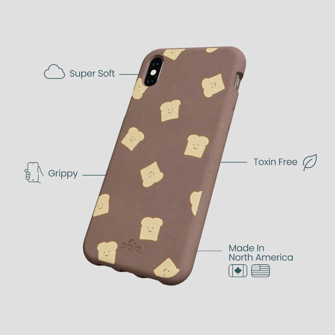 Chocolate Brown Mini Toast iPhone XR Case - Image 4