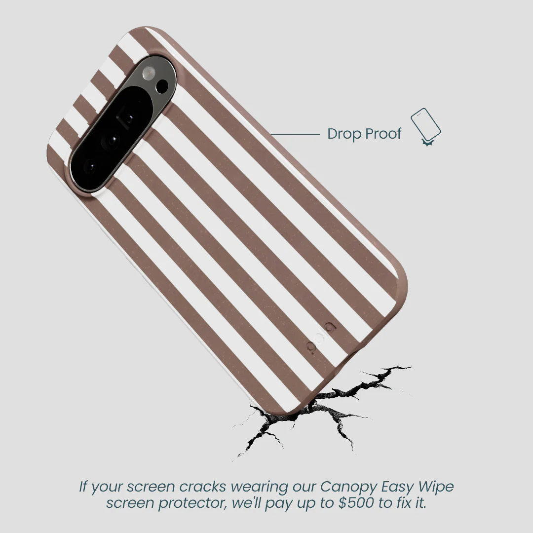 Chocolate Brown Mocha Stripes Google Pixel 10 Pro XL Case - Image 5