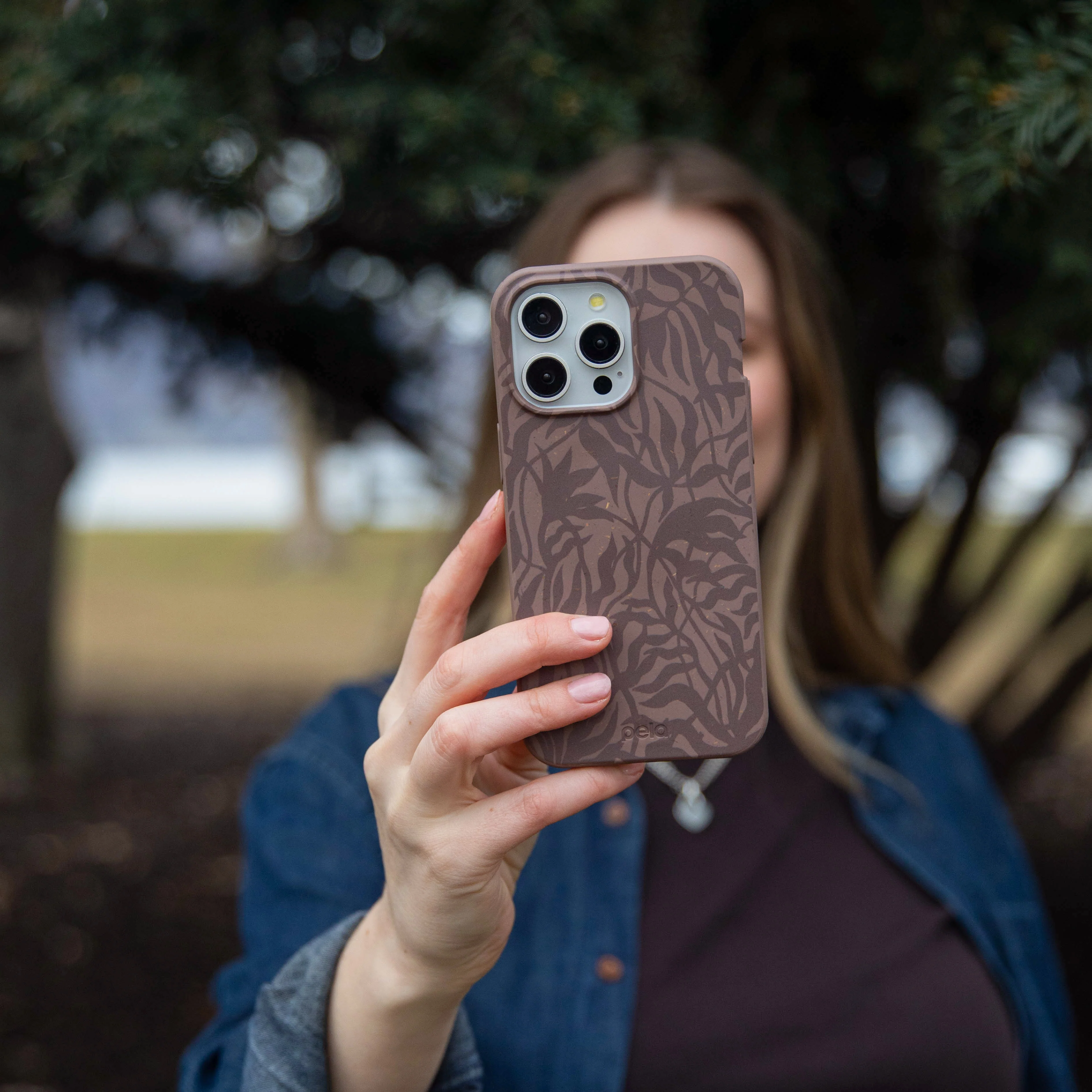Chocolate Brown Rustic Leaves Google Pixel 8a Case - Image 2