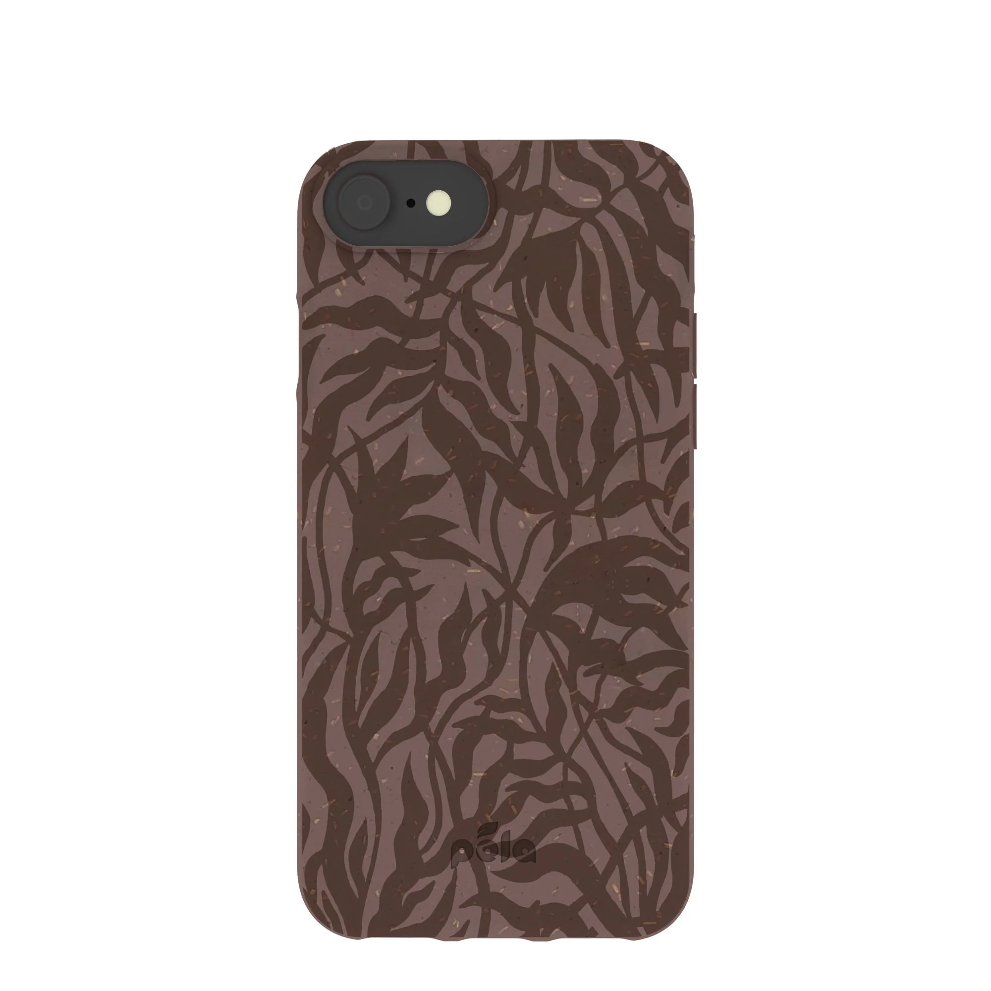 Chocolate Brown Rustic Leaves iPhone 6/6s/7/8/SE Case
