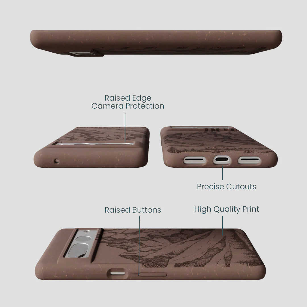 Chocolate Brown Silent Summit Google Pixel 7 Pro Case - Image 3