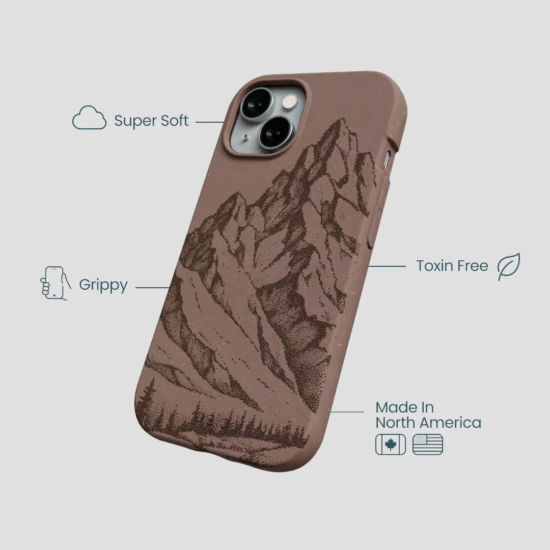 Chocolate Brown Silent Summit iPhone 14 Case - Image 4