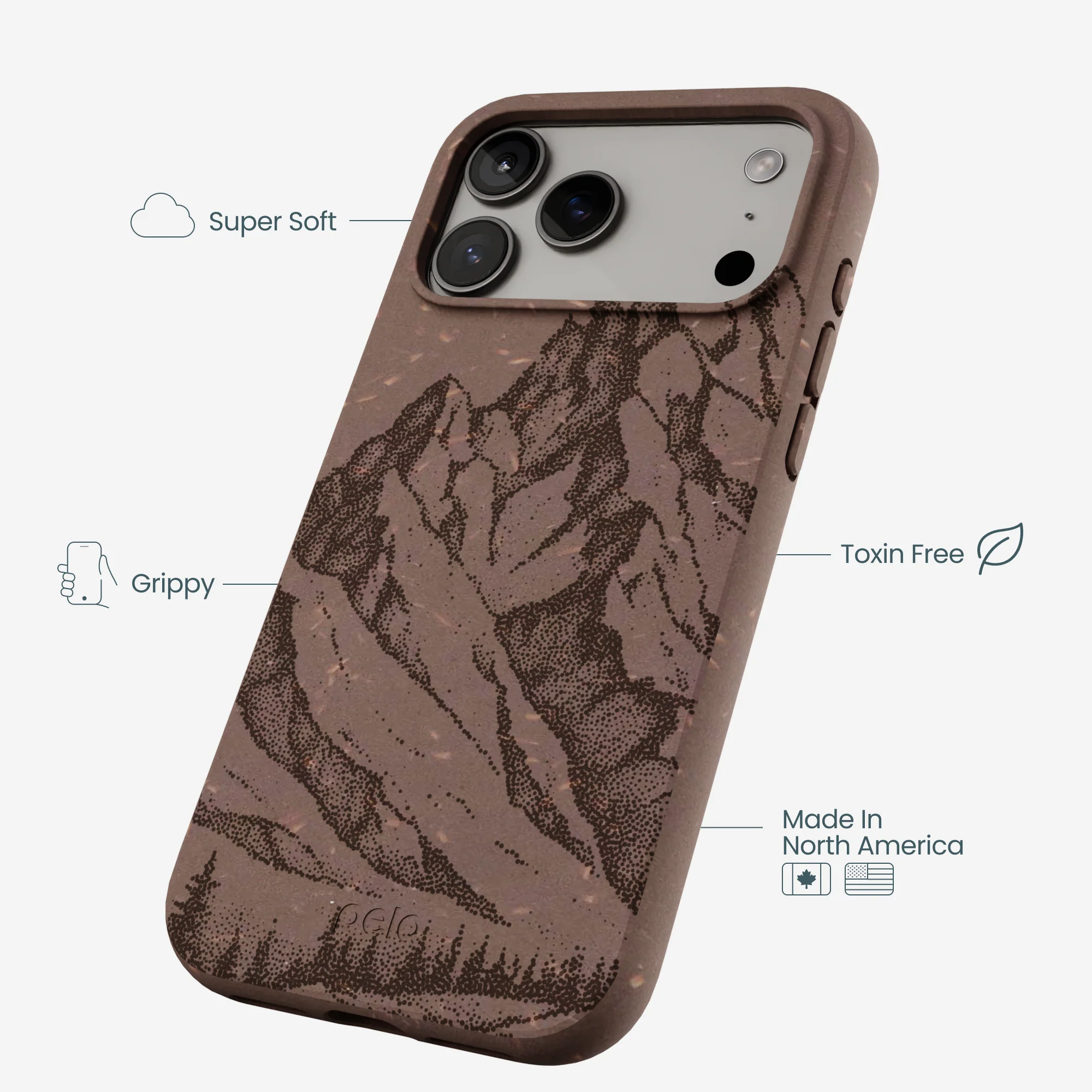 Chocolate Brown Silent Summit iPhone 17 Pro Max Case - Image 4