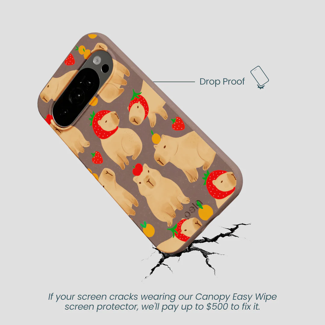 Chocolate Brown Sweet Capybaras Google Pixel 10/10 Pro Case - Image 5