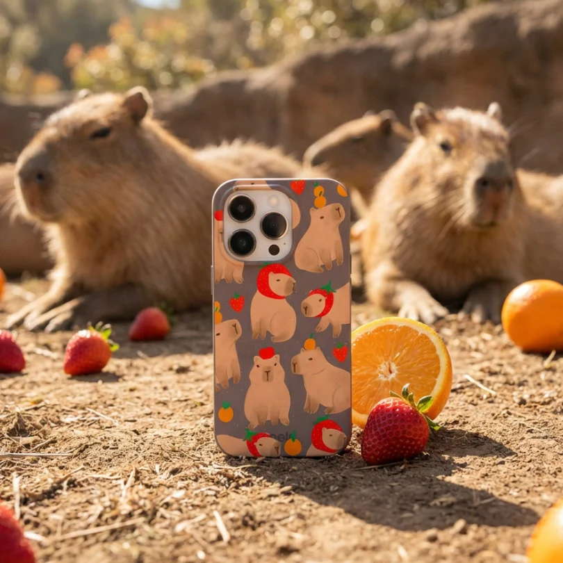 Chocolate Brown Sweet Capybaras iPhone 11 Case - Image 9