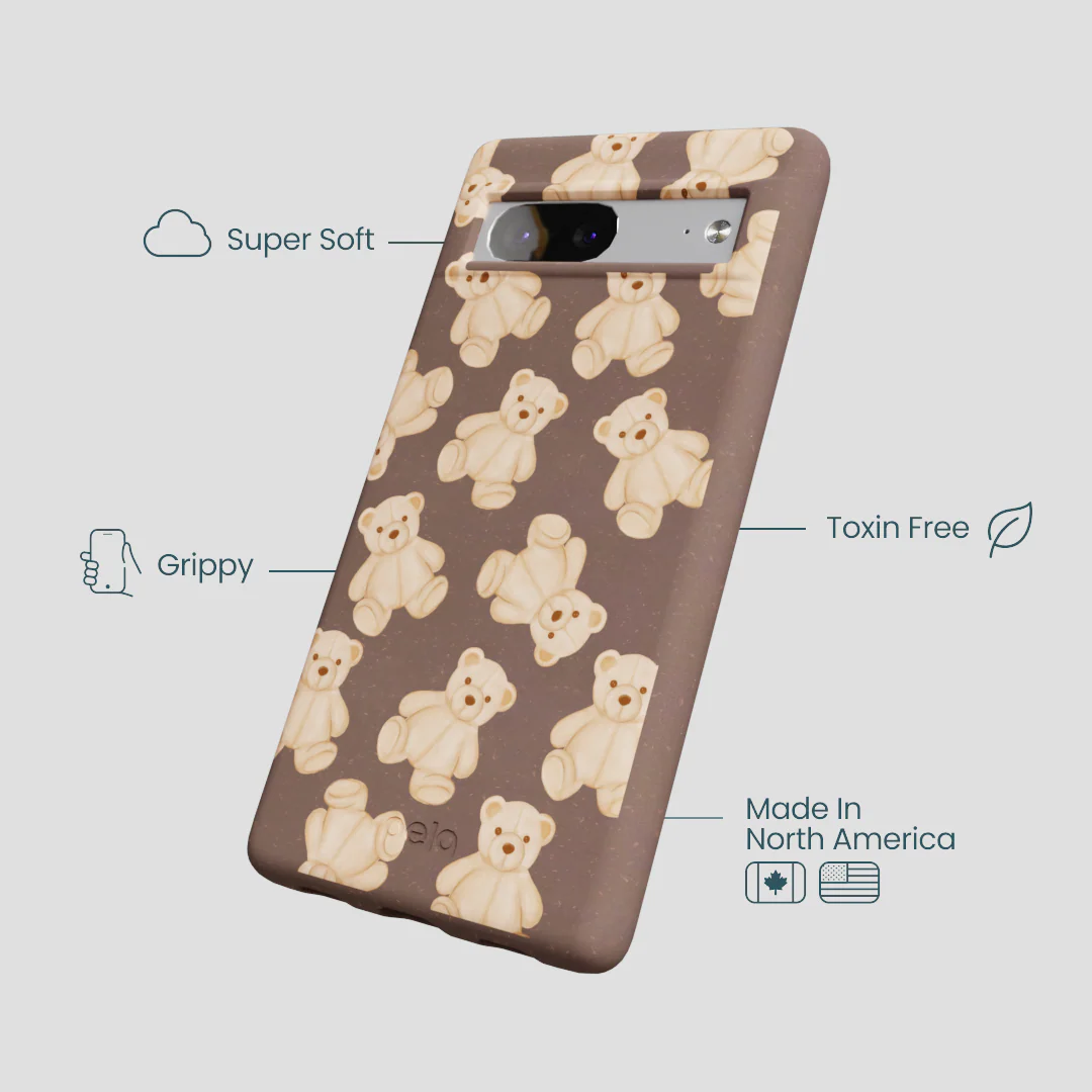 Chocolate Brown Teddy Love Google Pixel 7 Case - Image 4