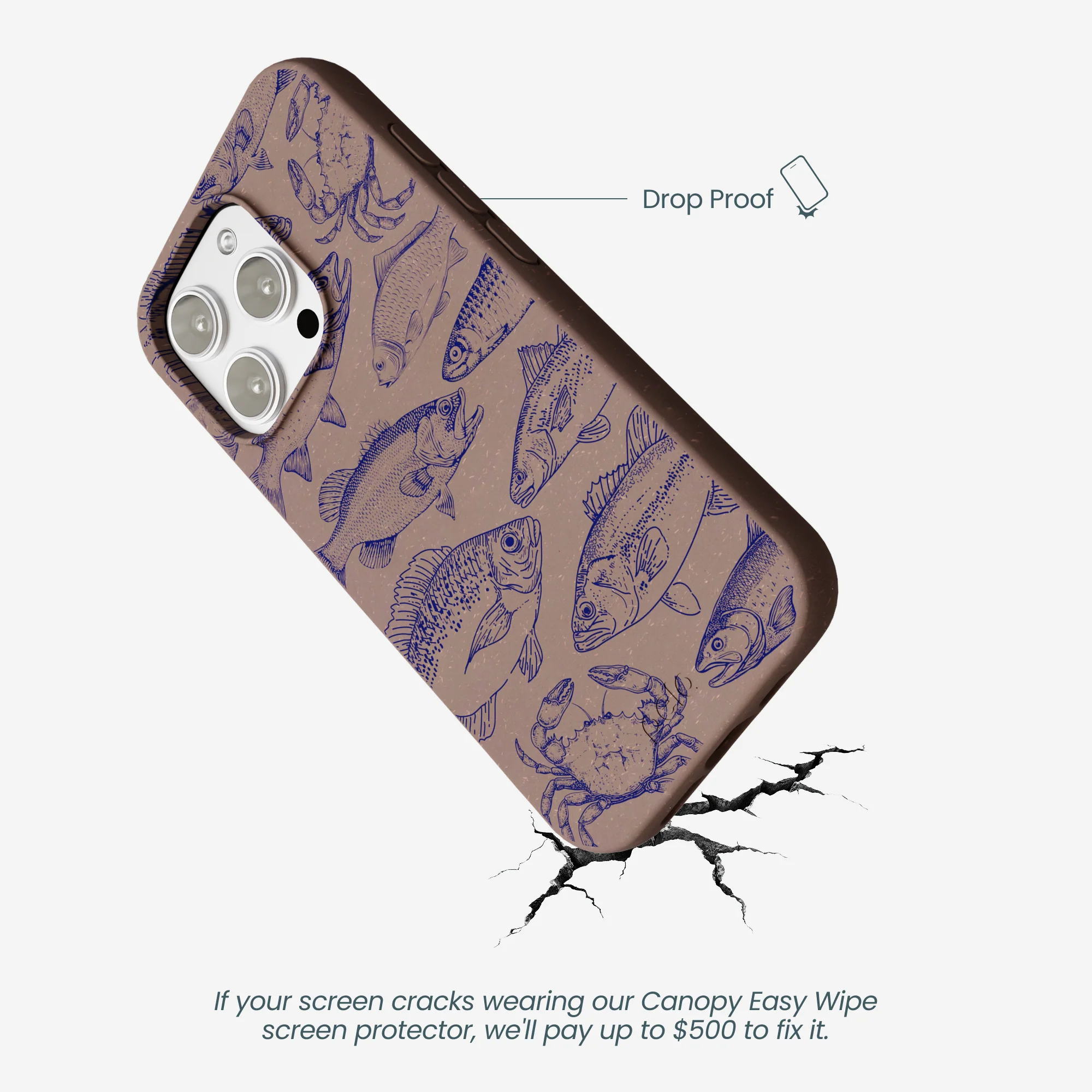 Chocolate Brown Vintage Catch iPhone 16 Pro Max Case - Image 5