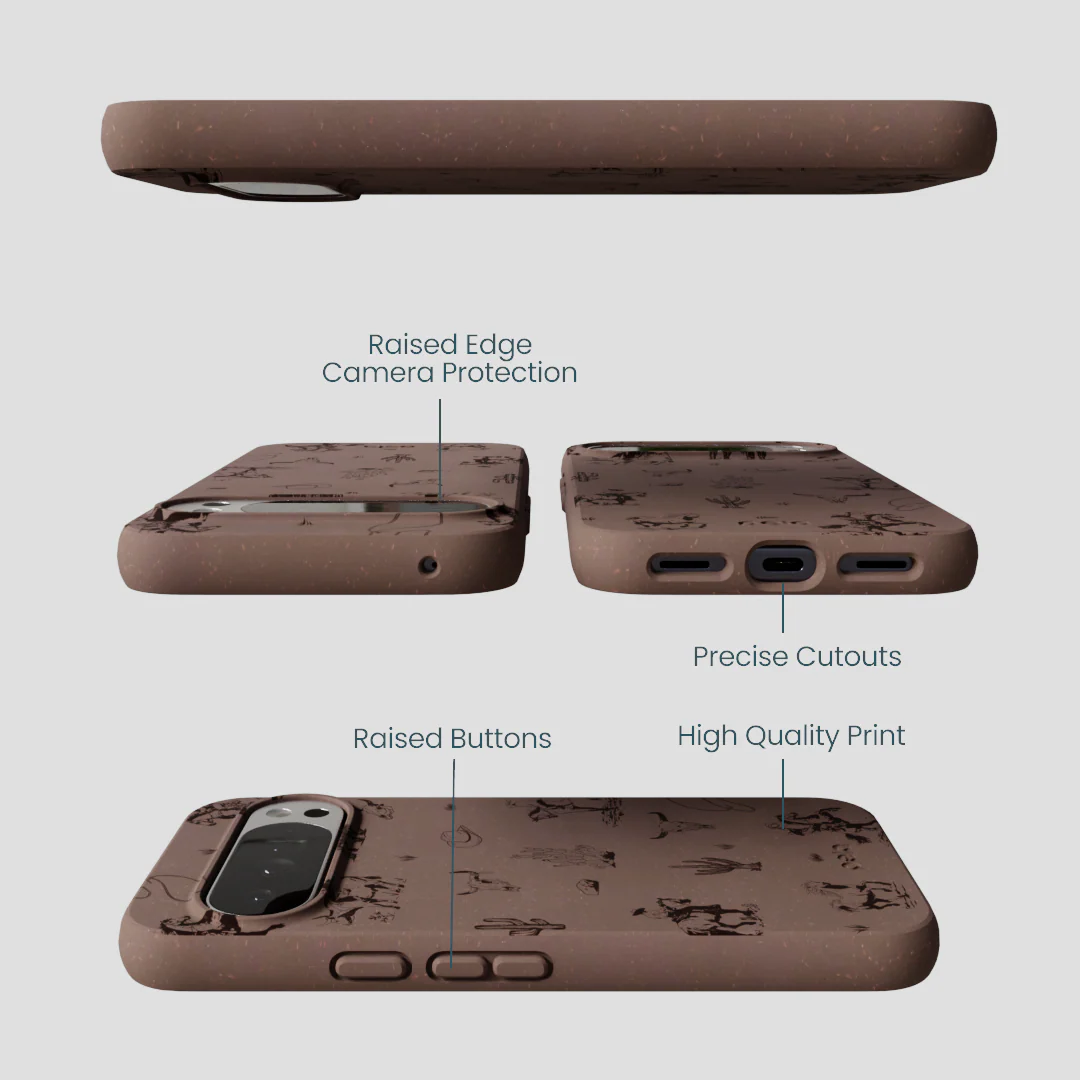 Chocolate Brown Wild Frontier Google Pixel 10 Pro XL Case - Image 3