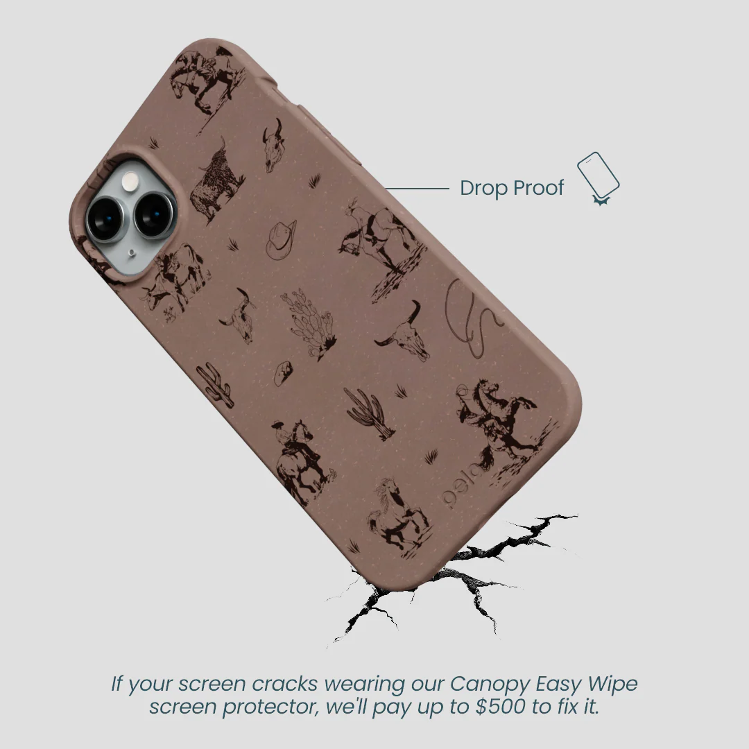 Chocolate Brown Wild Frontier iPhone 15 Plus Case - Image 5
