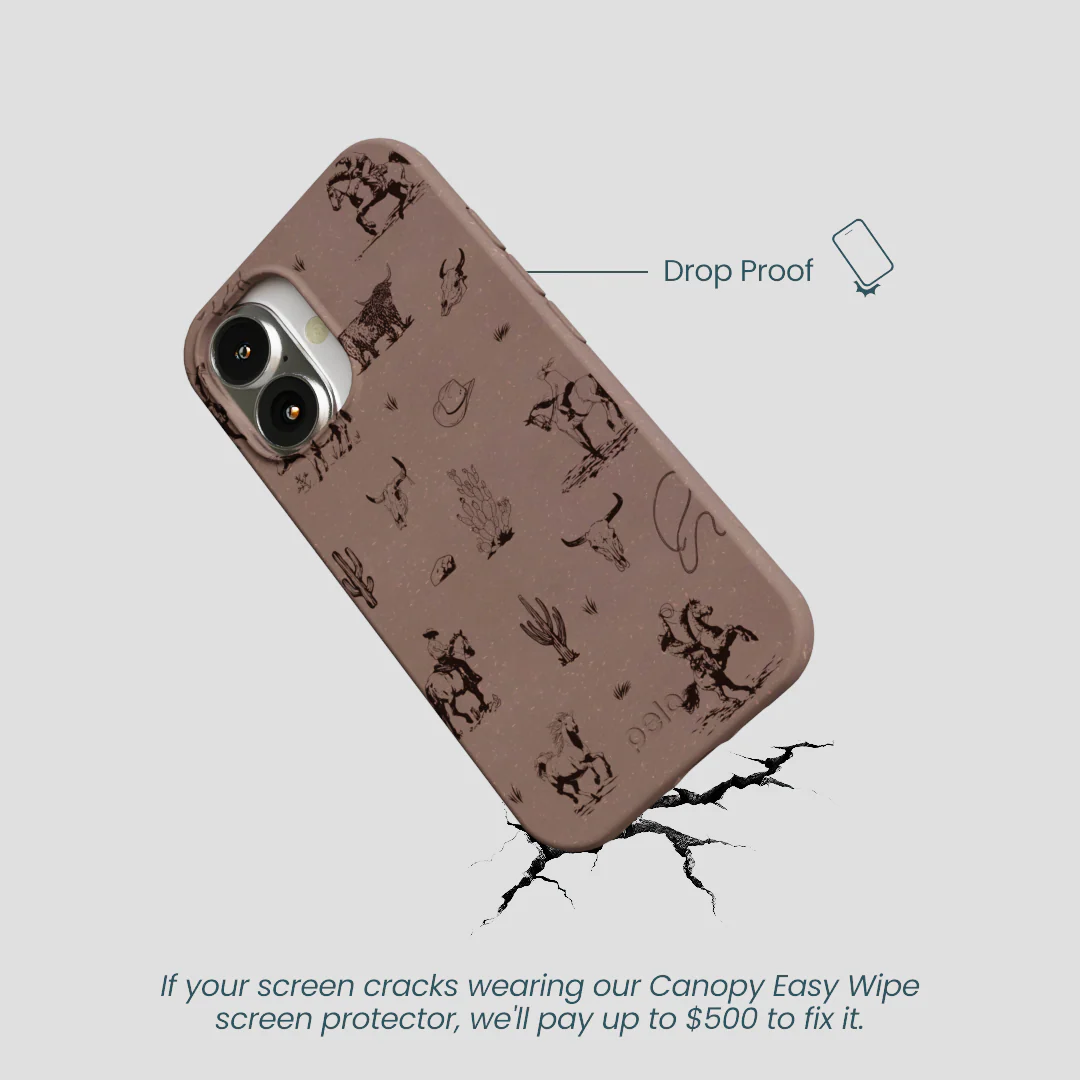 Chocolate Brown Wild Frontier iPhone 16 Case - Image 5