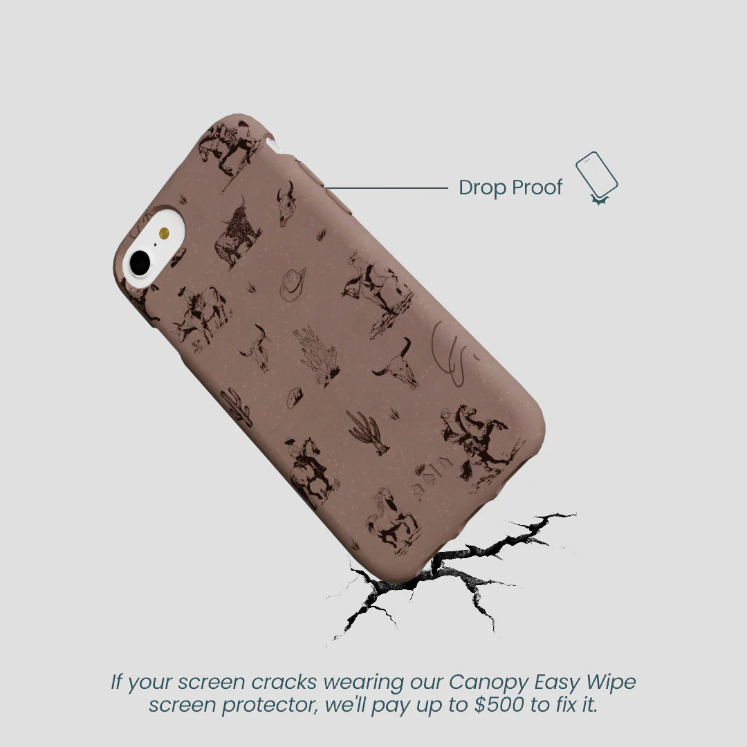 Chocolate Brown Wild Frontier iPhone 6/6s/7/8/SE Case - Image 5
