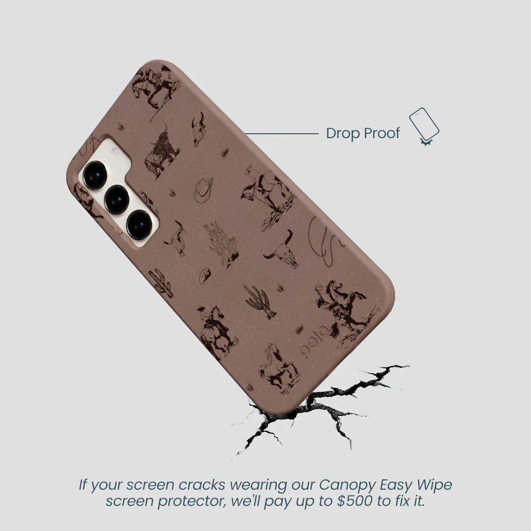 Chocolate Brown Wild Frontier Samsung Galaxy S24 Case - Image 5