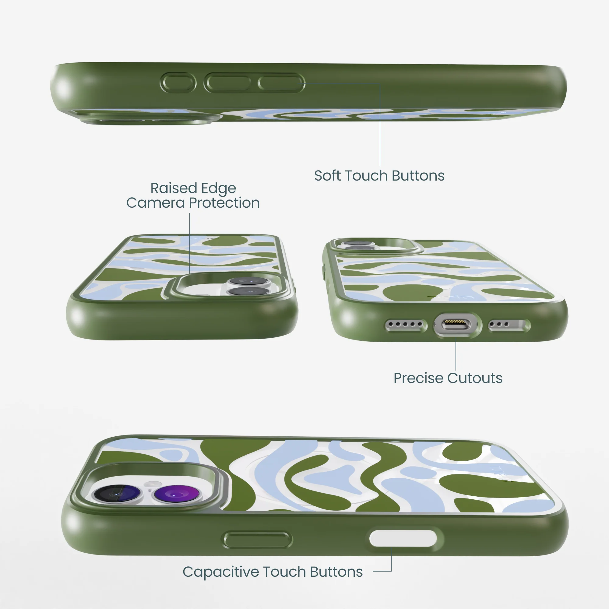 Clear Curve And Flow iPhone 17 Case With Forest Floor Ridge (MagSafe included) - Image 3