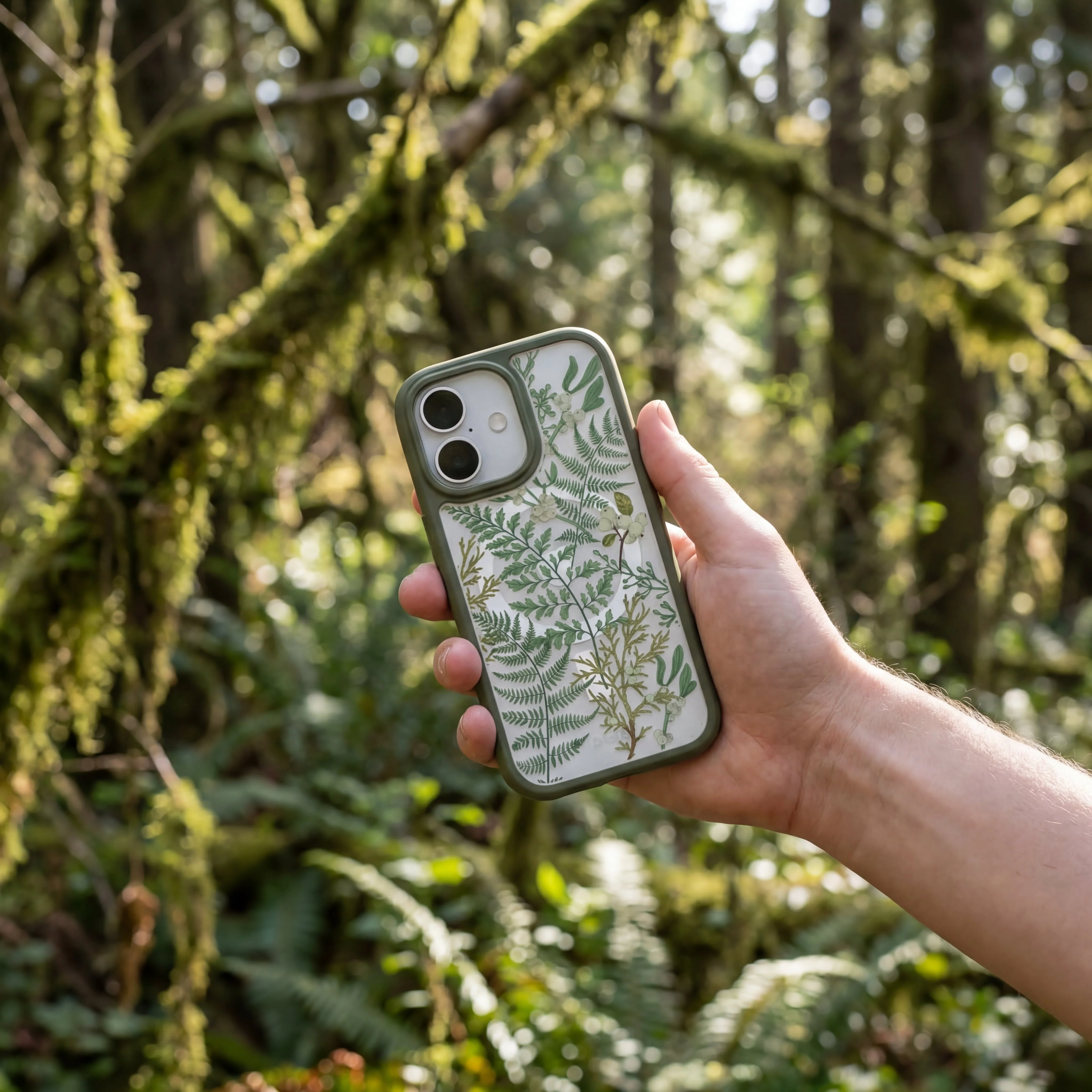 Clear Herbarium iPhone 17 Case With Forest Floor Ridge (MagSafe included) - Image 2