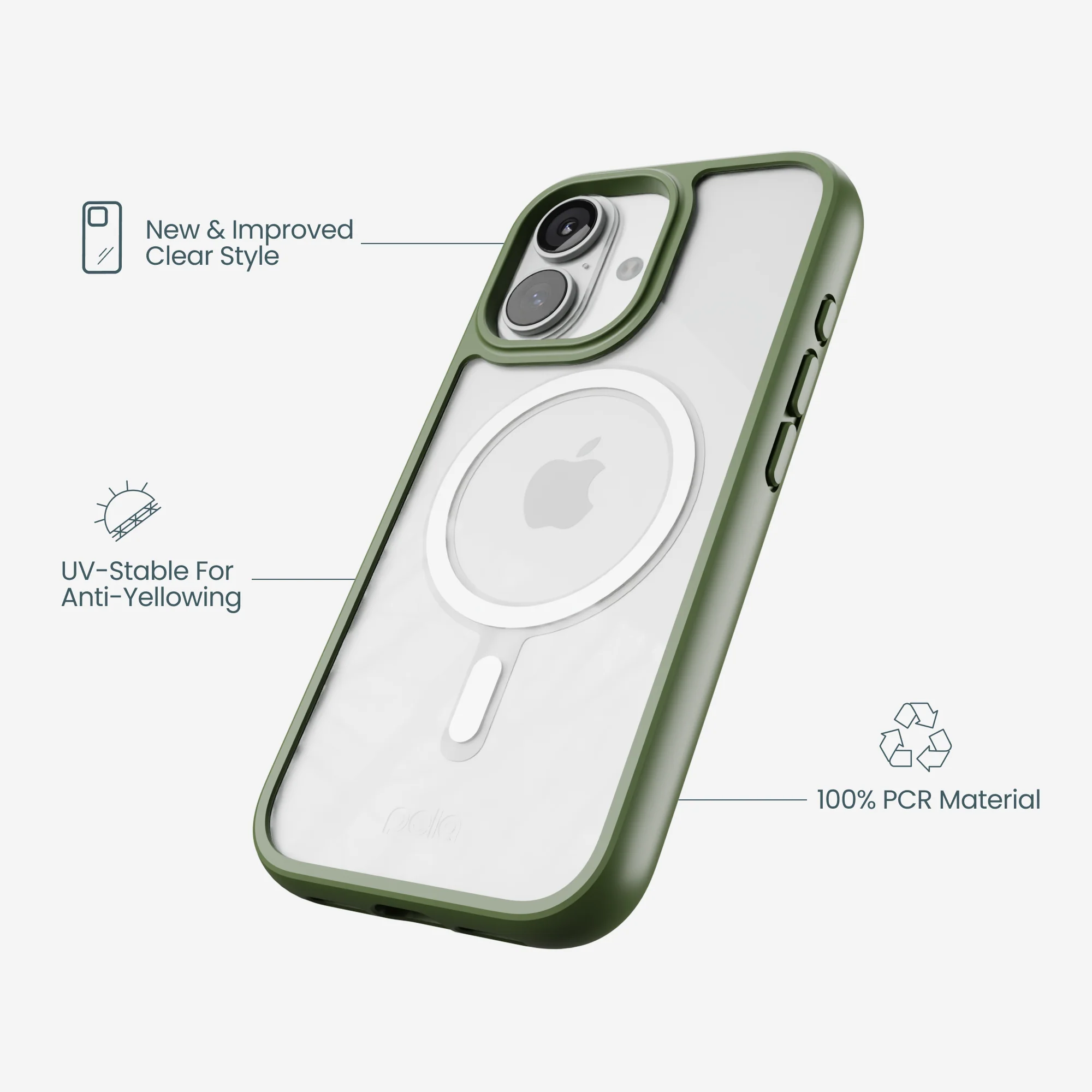 Clear iPhone 17 Case with Forest Floor Ridge (MagSafe Included) - Image 4
