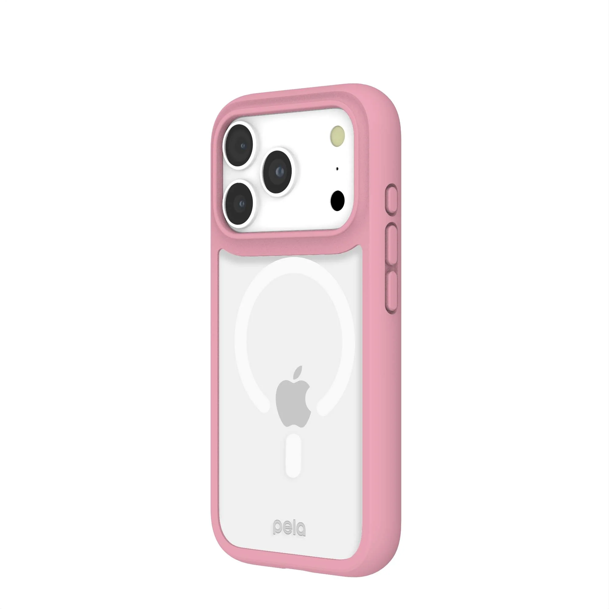 Clear iPhone 17 Pro Case with Petal Pink Ridge (MagSafe Included) - Image 2