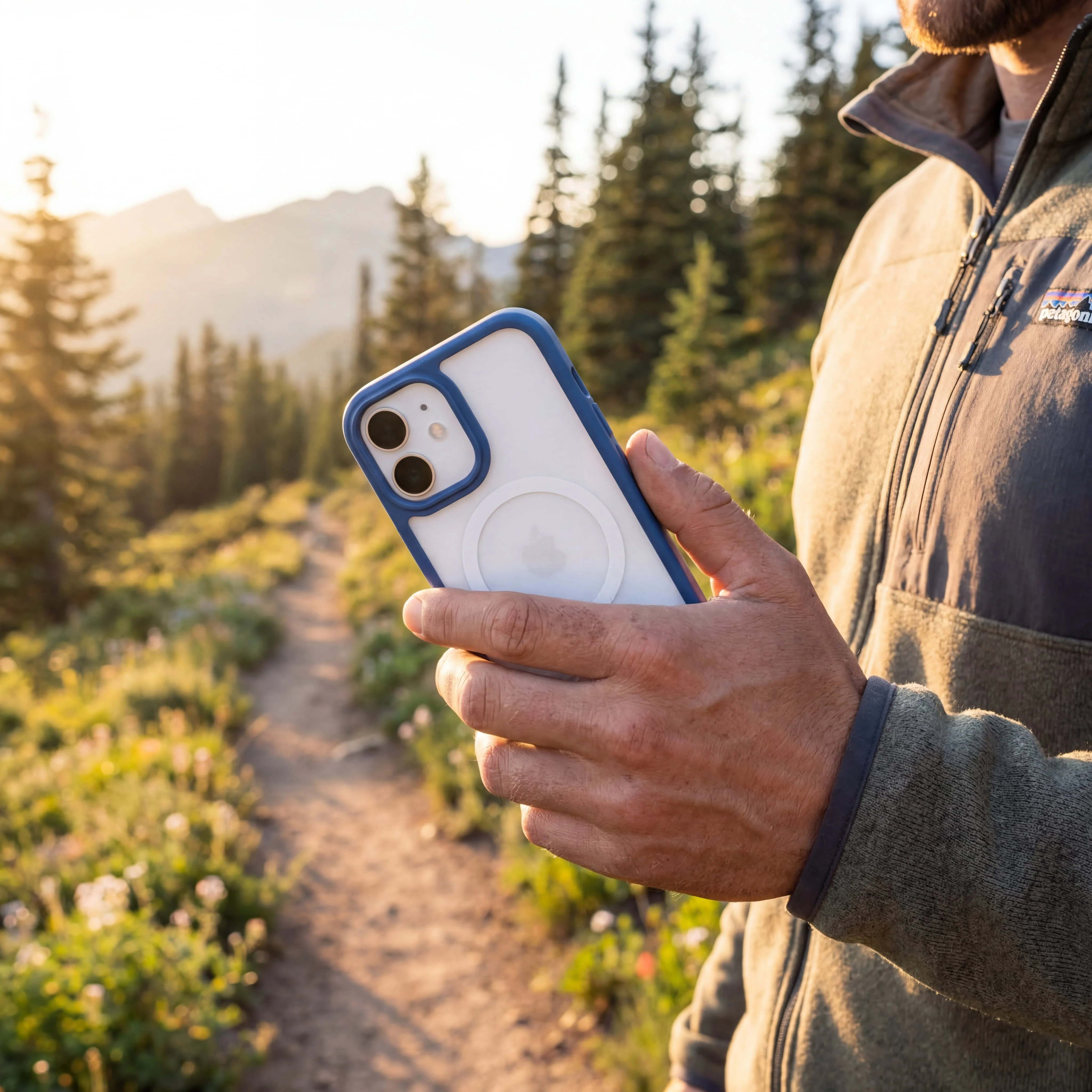 Clear iPhone Air Case with True Blue Ridge (MagSafe Included) - Image 2