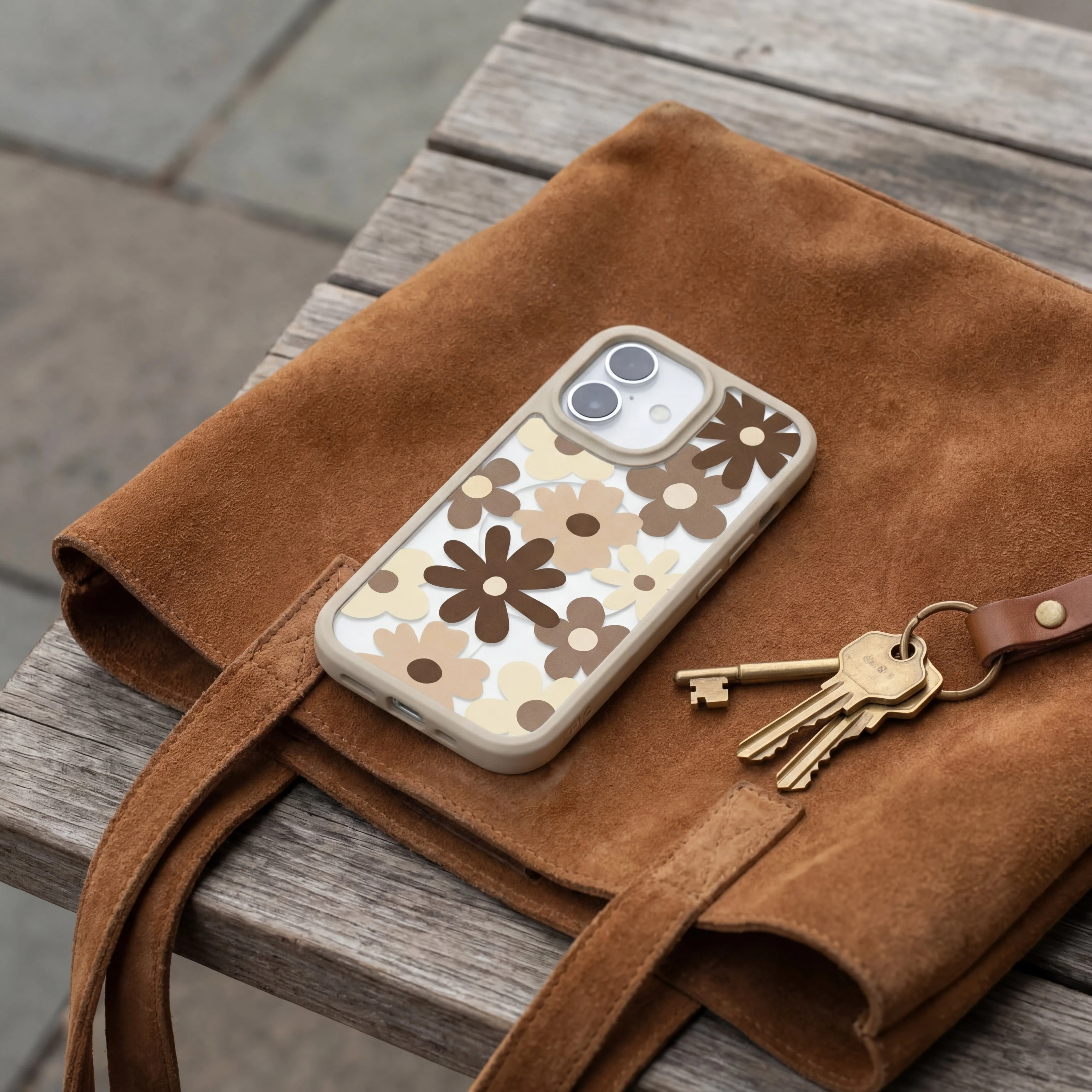 Clear Mocha Poppy iPhone Air Case With London Fog Ridge (MagSafe included) - Image 2