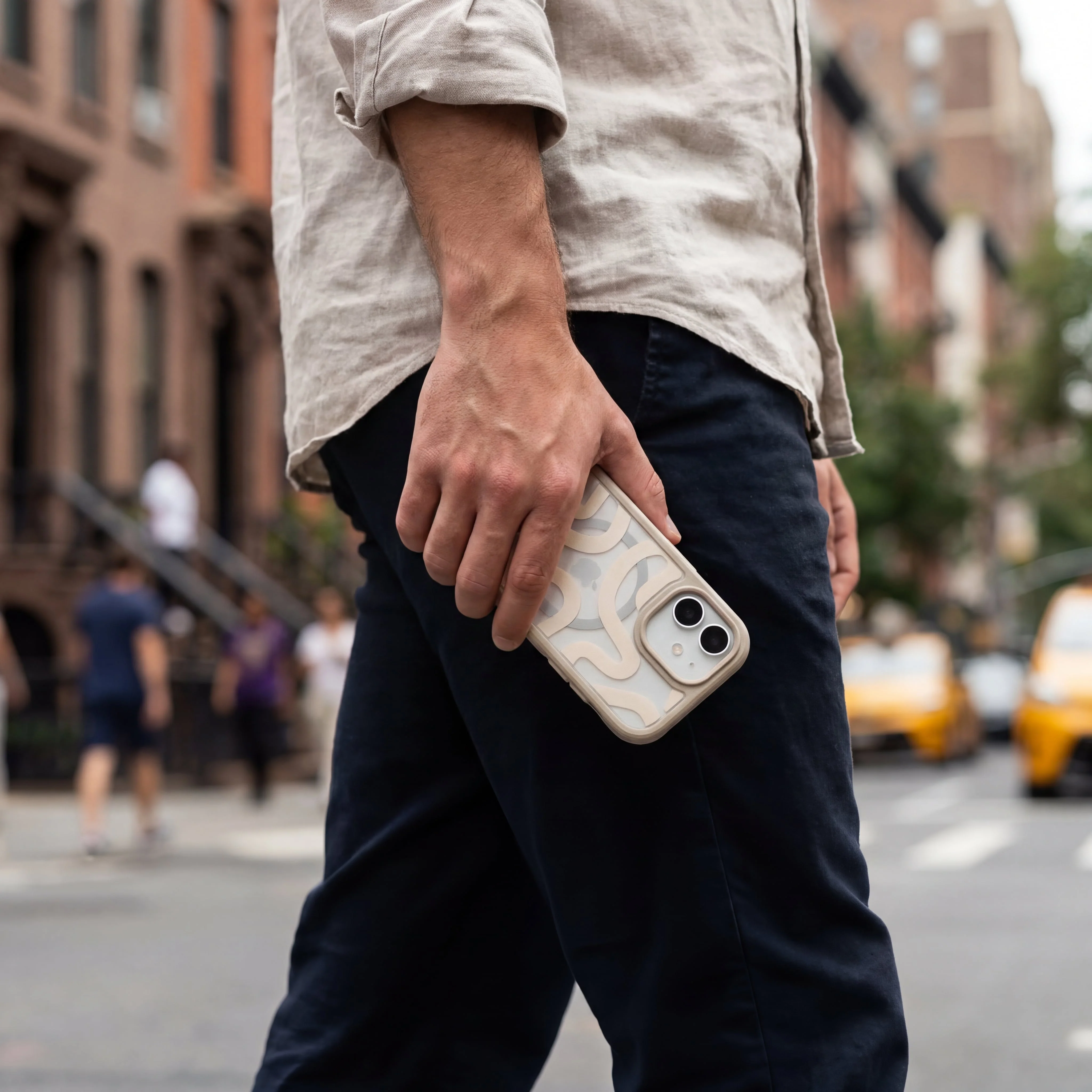 Clear Sandstone Wiggle iPhone 17 Pro Case With London Fog Ridge (MagSafe included) - Image 2