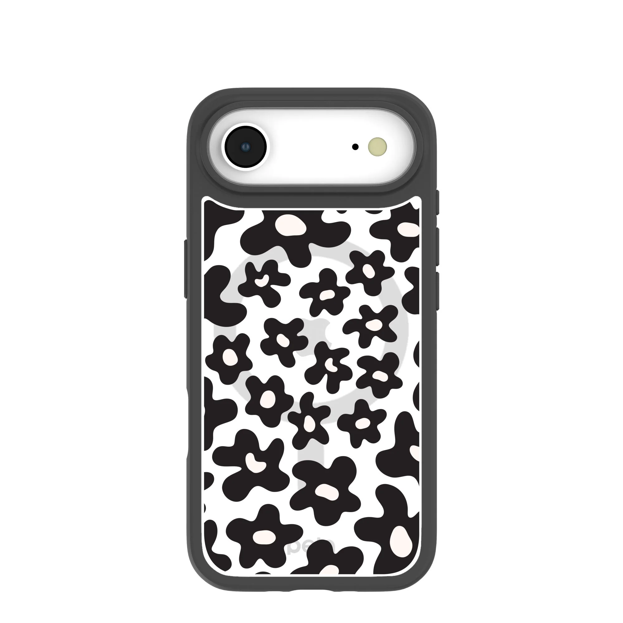 Clear Floral wall iPhone Air Case With Noir Ridge (MagSafe included)