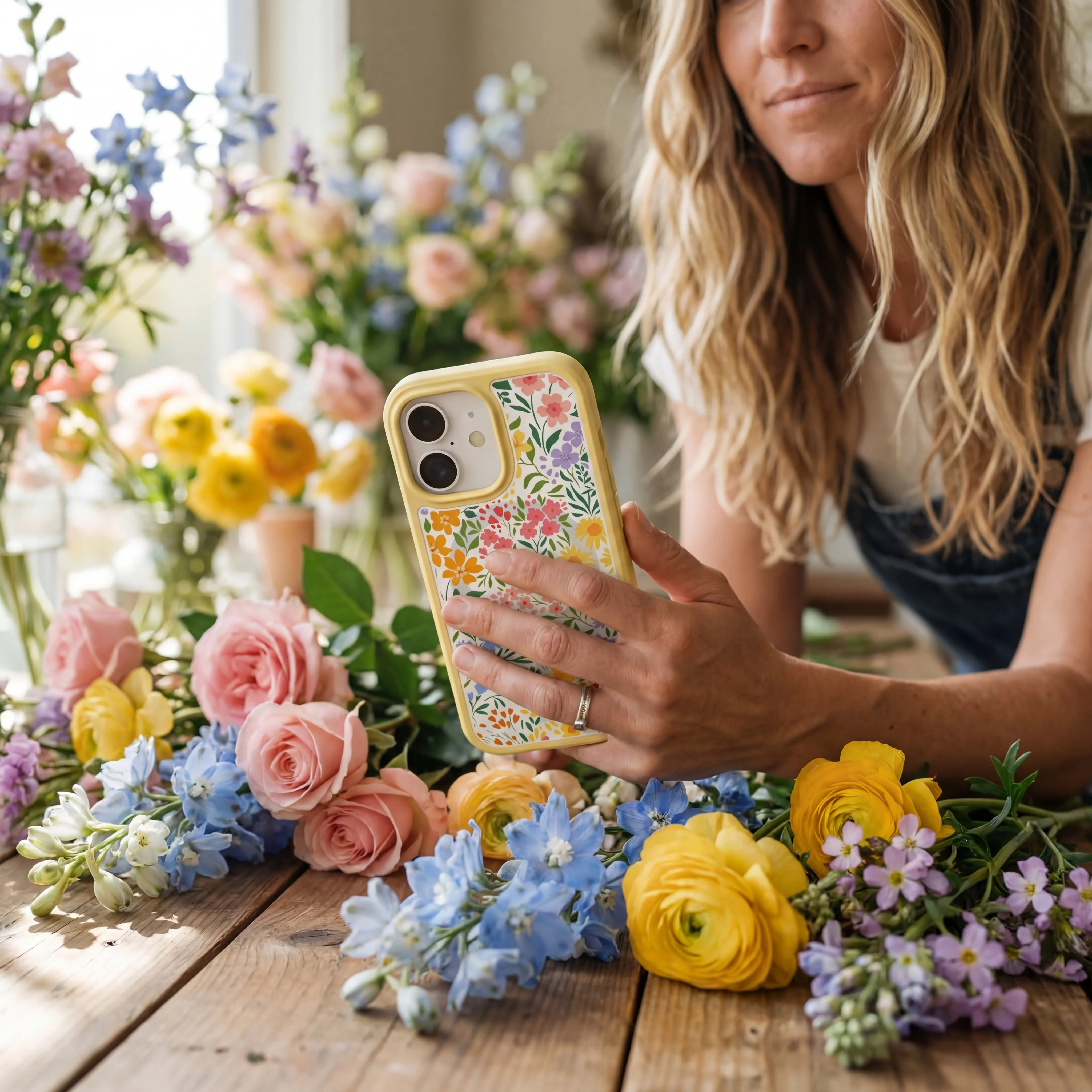 Clear Blooming Wild iPhone 17 Case With Sunbeam Ridge (MagSafe included) - Image 2