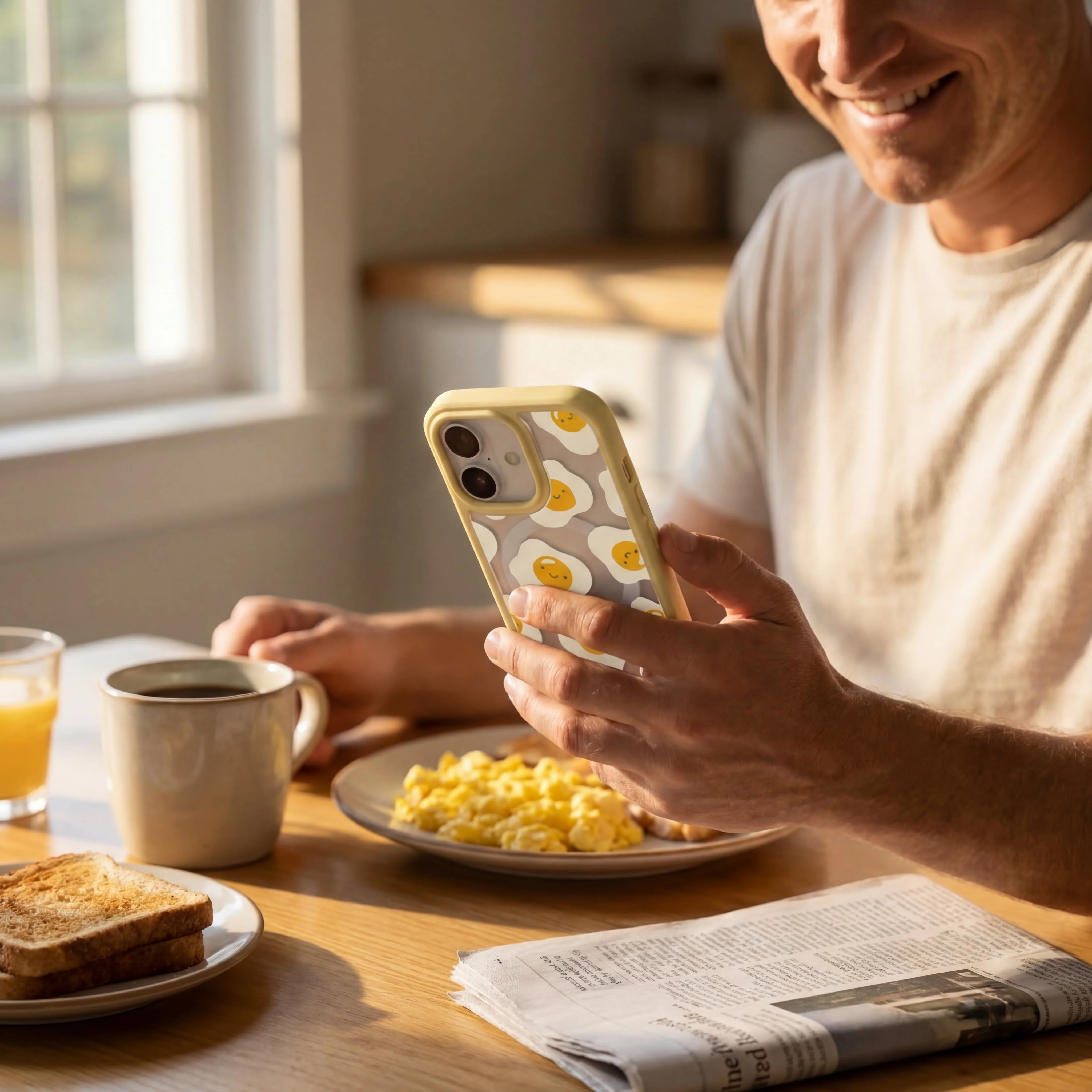 Clear Sunny Side Up iPhone 17 Case With Sunbeam Ridge (MagSafe included) - Image 2