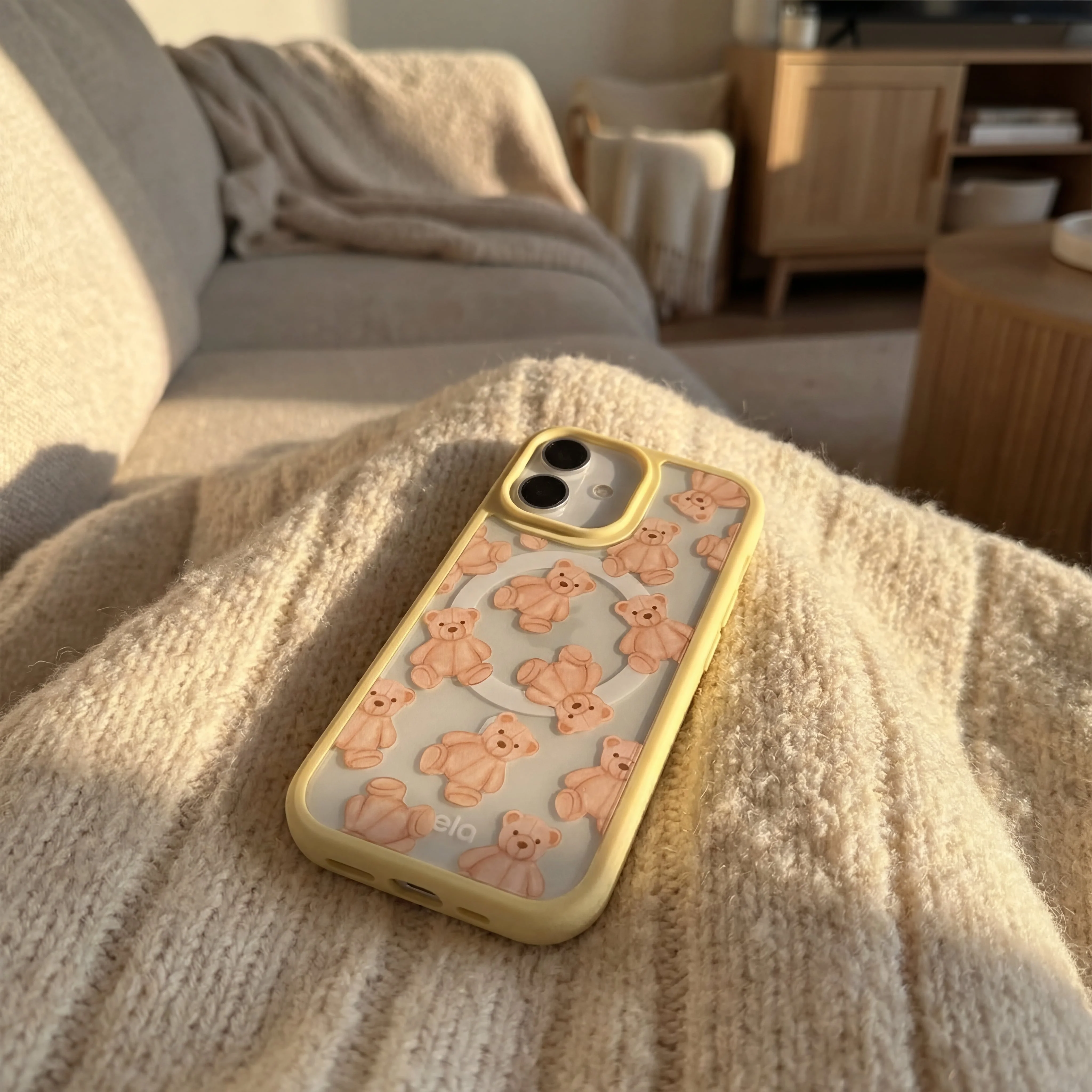 Clear Teddy Love iPhone 17 Pro Max Case With Sunbeam Ridge (MagSafe included) - Image 2