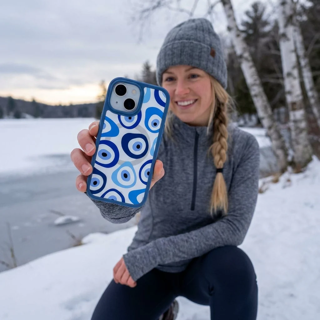 Clear Evil Eye iPhone 17 Case With True Blue Ridge (MagSafe included) - Image 2