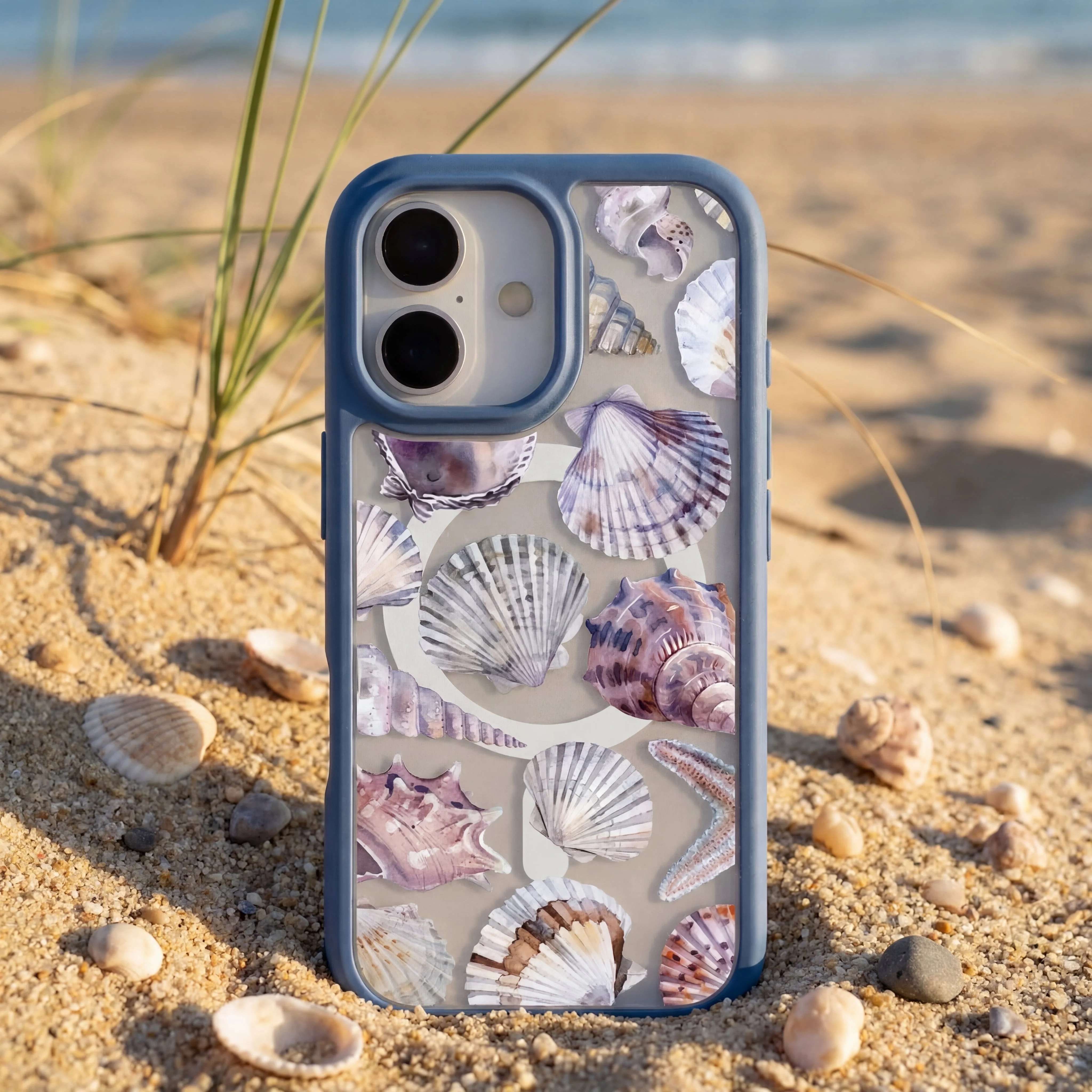 Clear Oceana Whorl iPhone Air Case With True Blue Ridge (MagSafe included) - Image 2