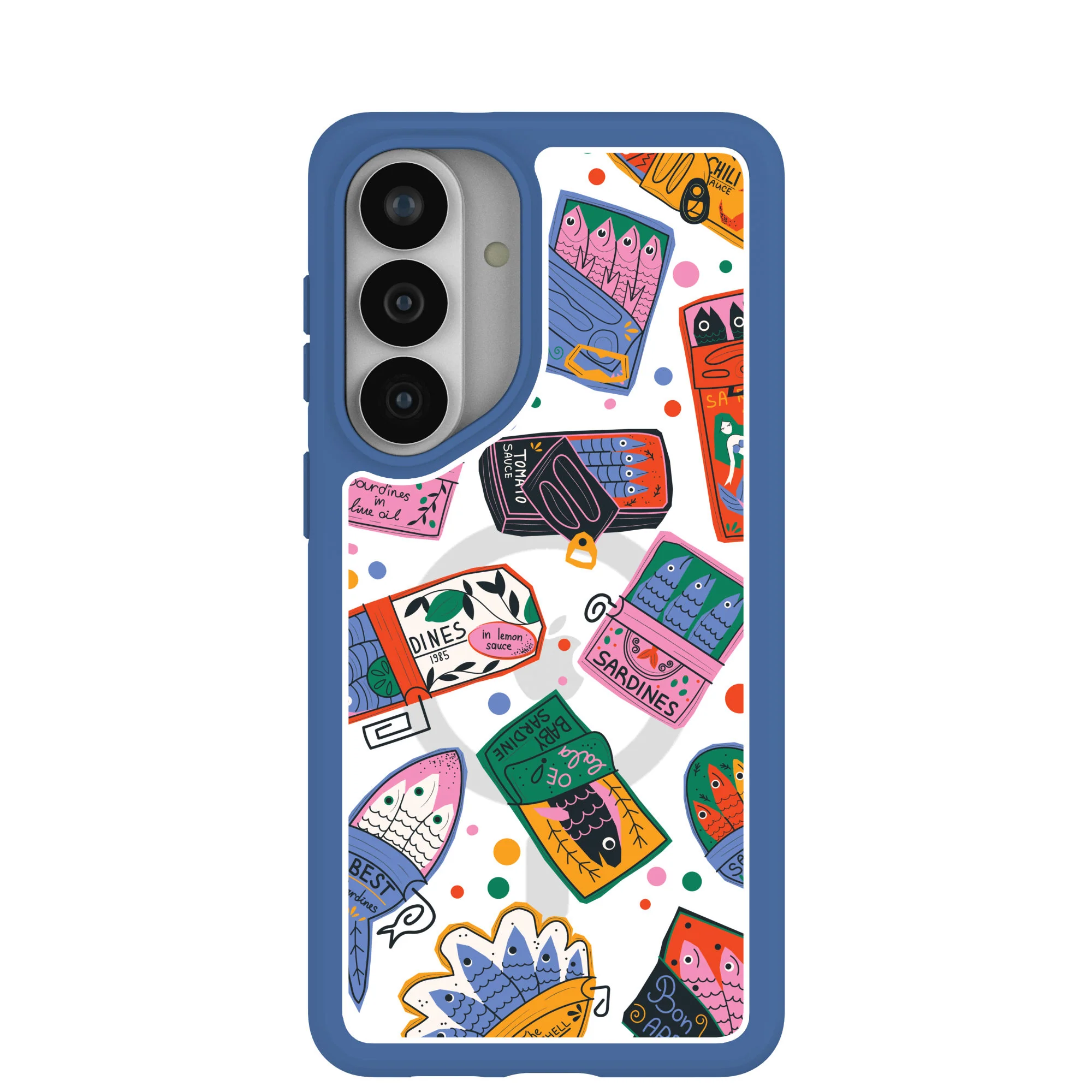 Clear Sardine Cans Samsung Galaxy S26+(Plus) Case With True Blue Ridge (Magnetic Charging included)
