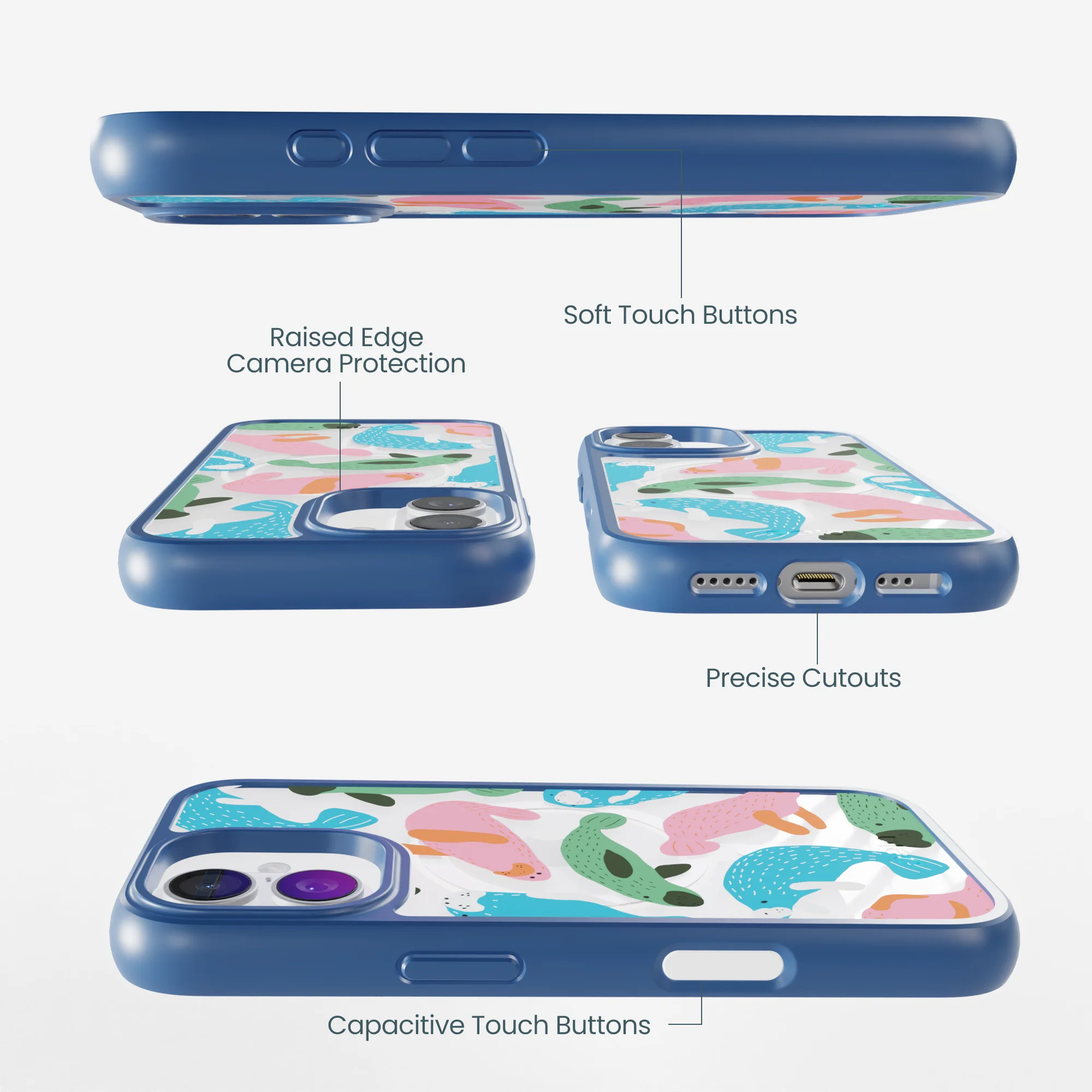 Clear Sea Cows iPhone 17 Case With True Blue Ridge (MagSafe included) - Image 3