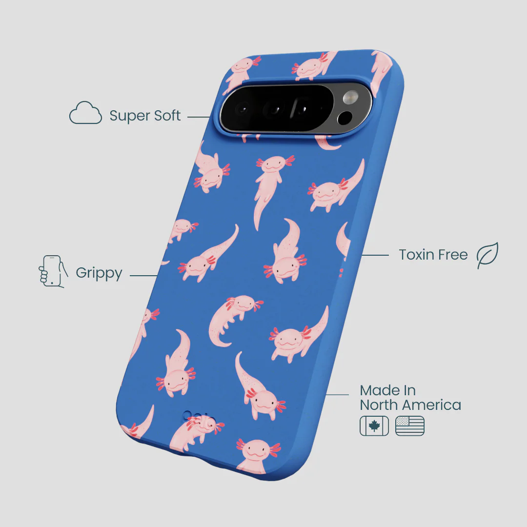 Electric Blue Axolotls Google Pixel 10 Pro XL Case - Image 4