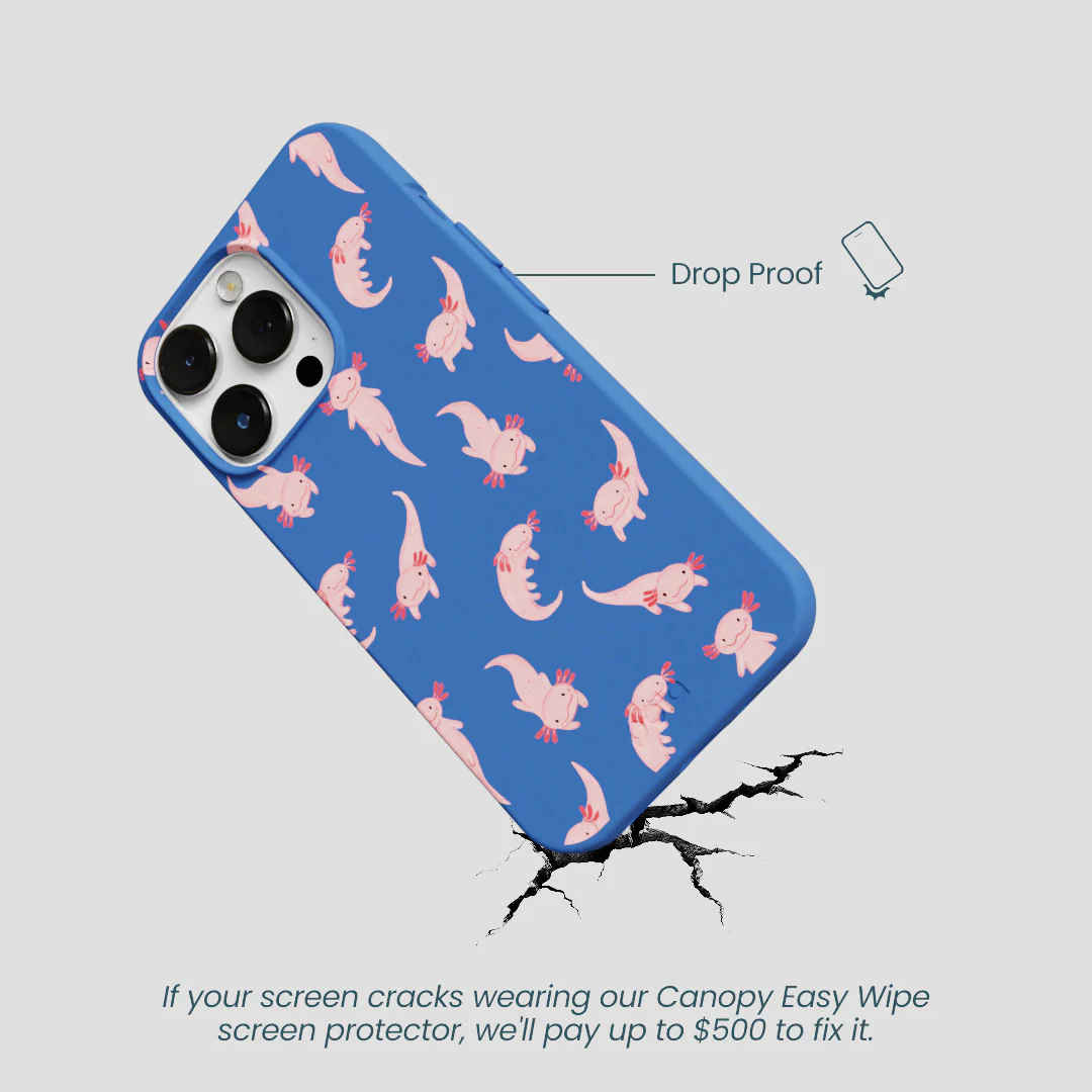 Electric Blue Axolotls iPhone 13 Pro Case - Image 5