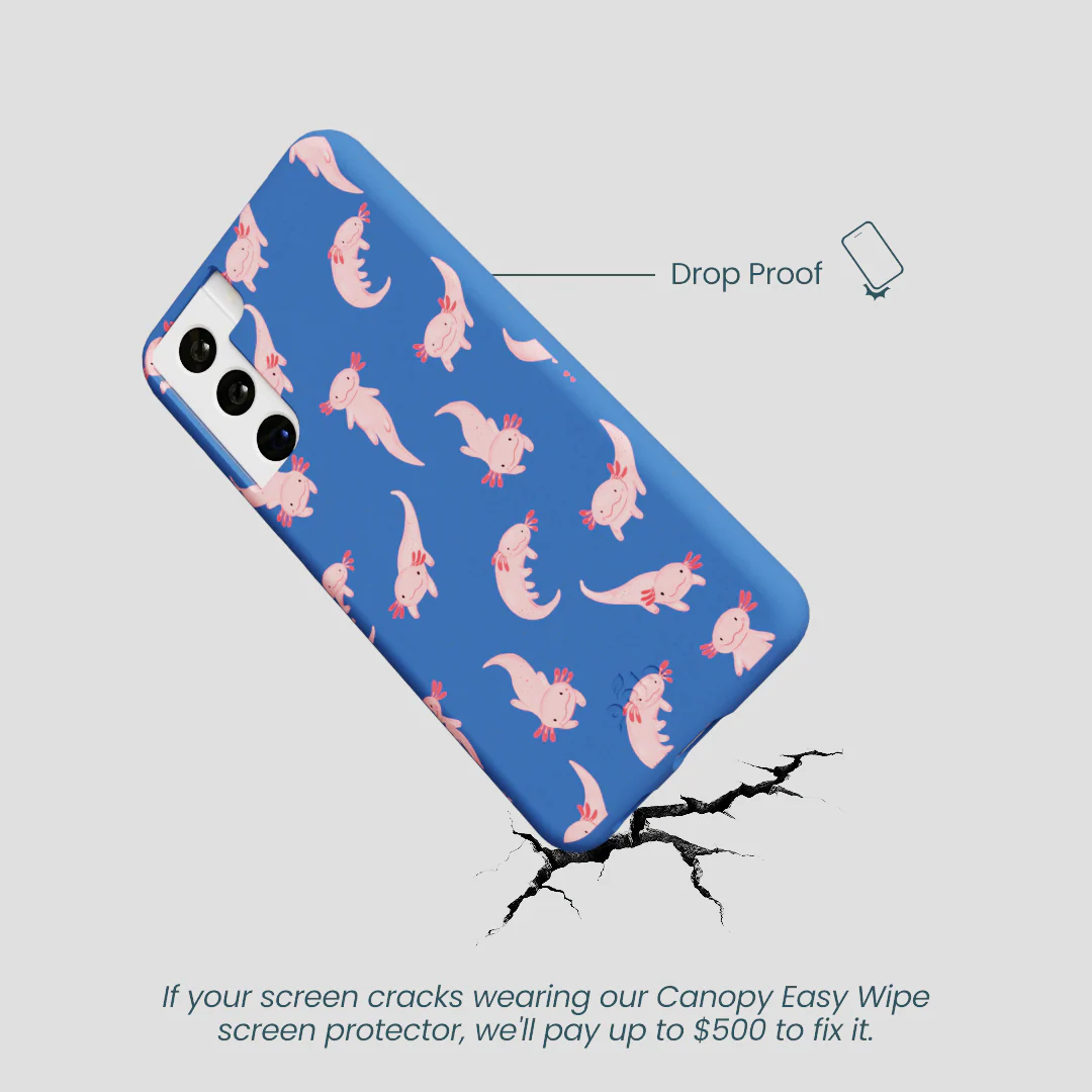 Electric Blue Axolotls Samsung Galaxy S21 Case - Image 5