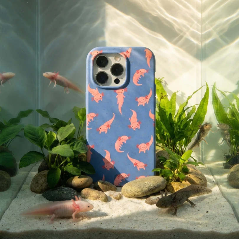 Electric Blue Axolotls Samsung Galaxy S22 Case - Image 9