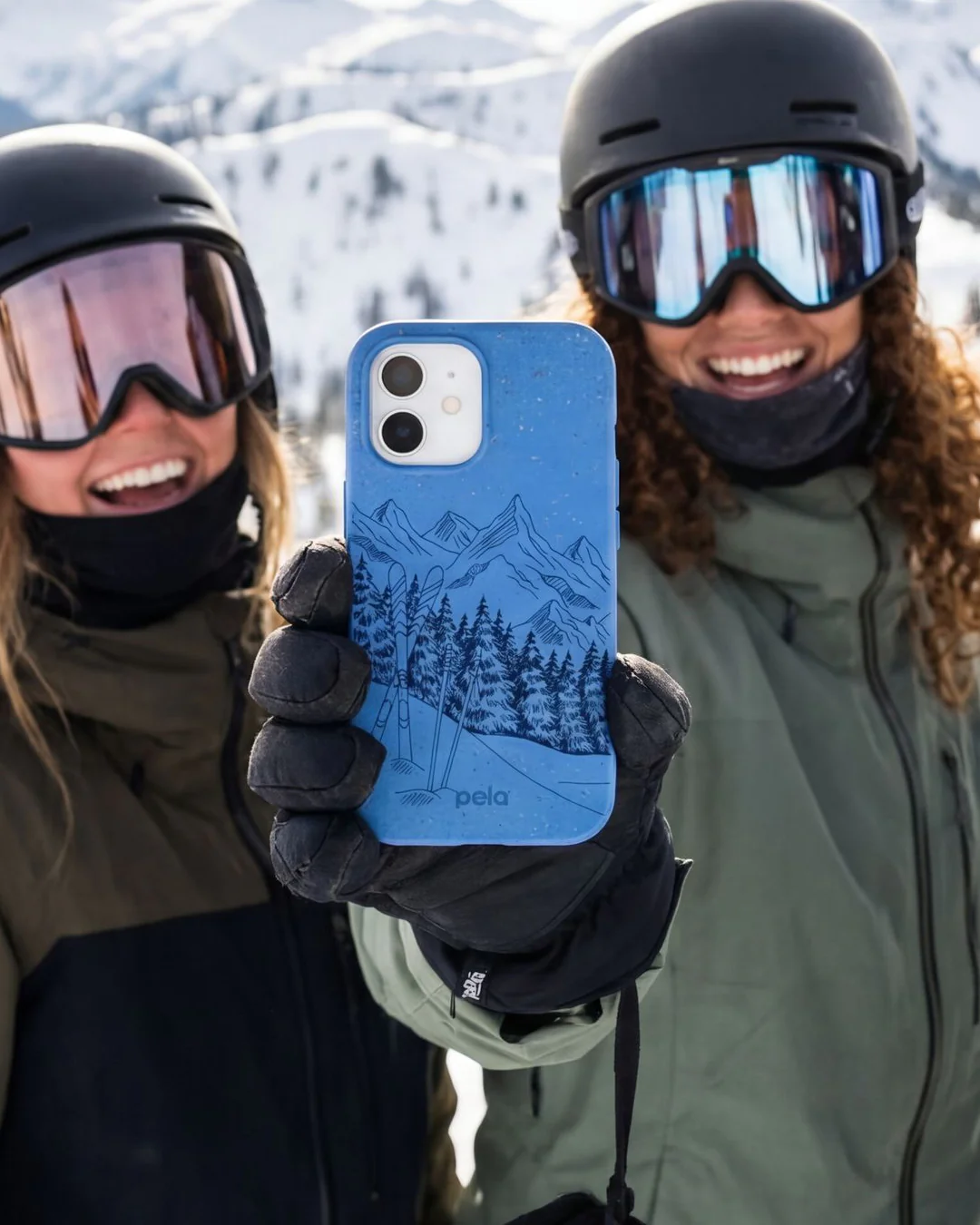 Electric Blue Backcountry Ski iPhone 17 Case - Image 2