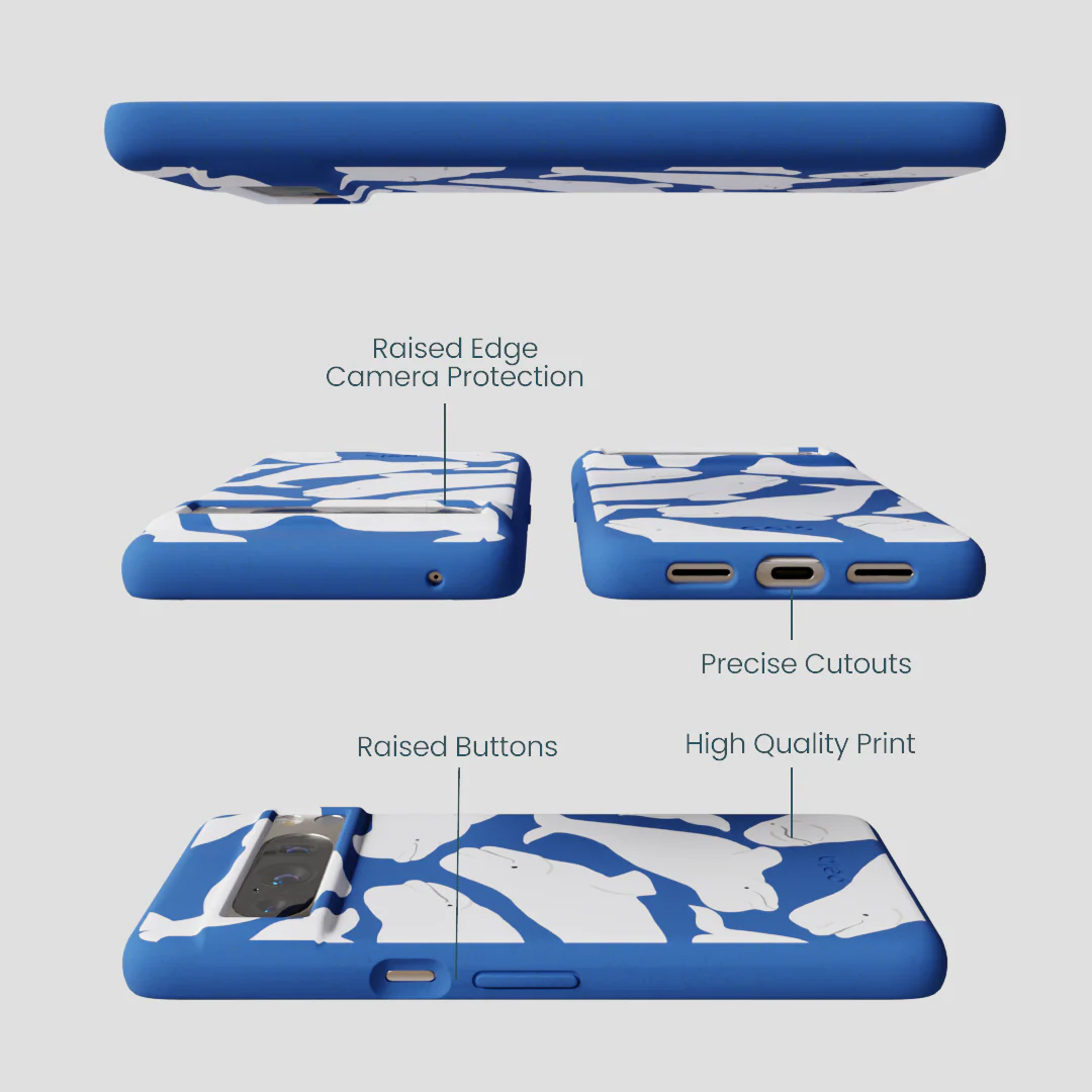 Electric Blue Belugas Google Pixel 8 Pro Case - Image 3