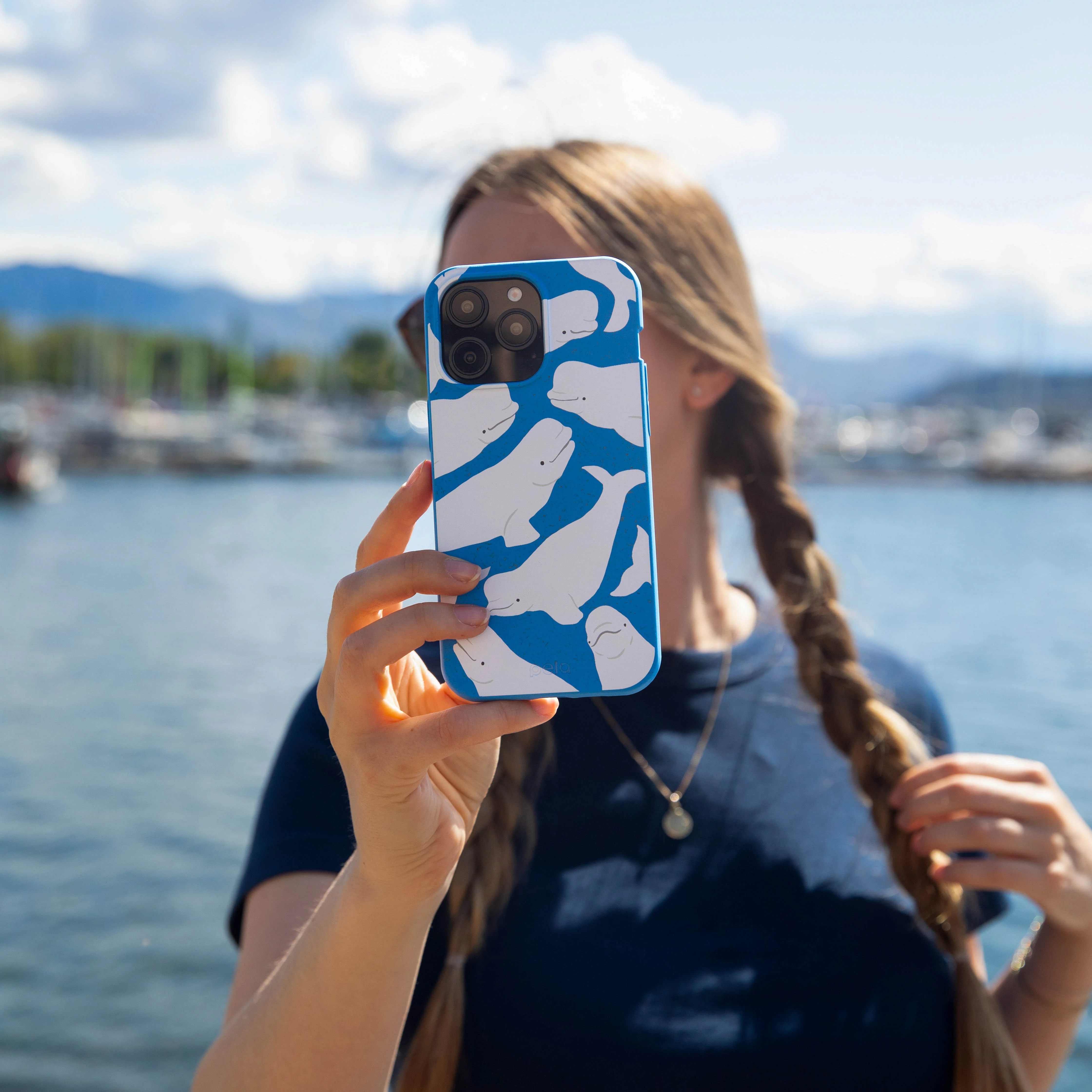 Electric Blue Belugas Google Pixel 9a Case - Image 2