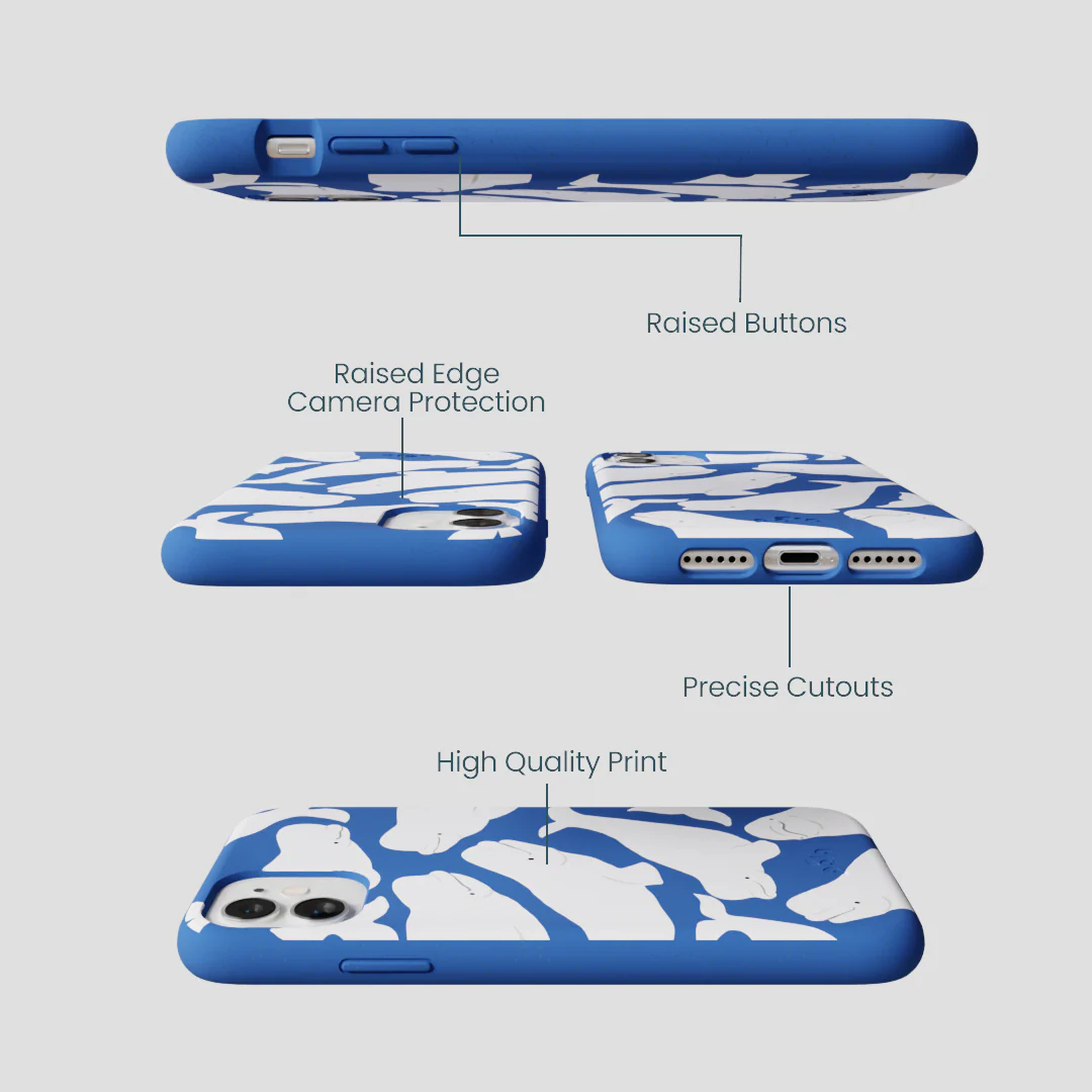 Electric Blue Belugas iPhone 11 Case - Image 3