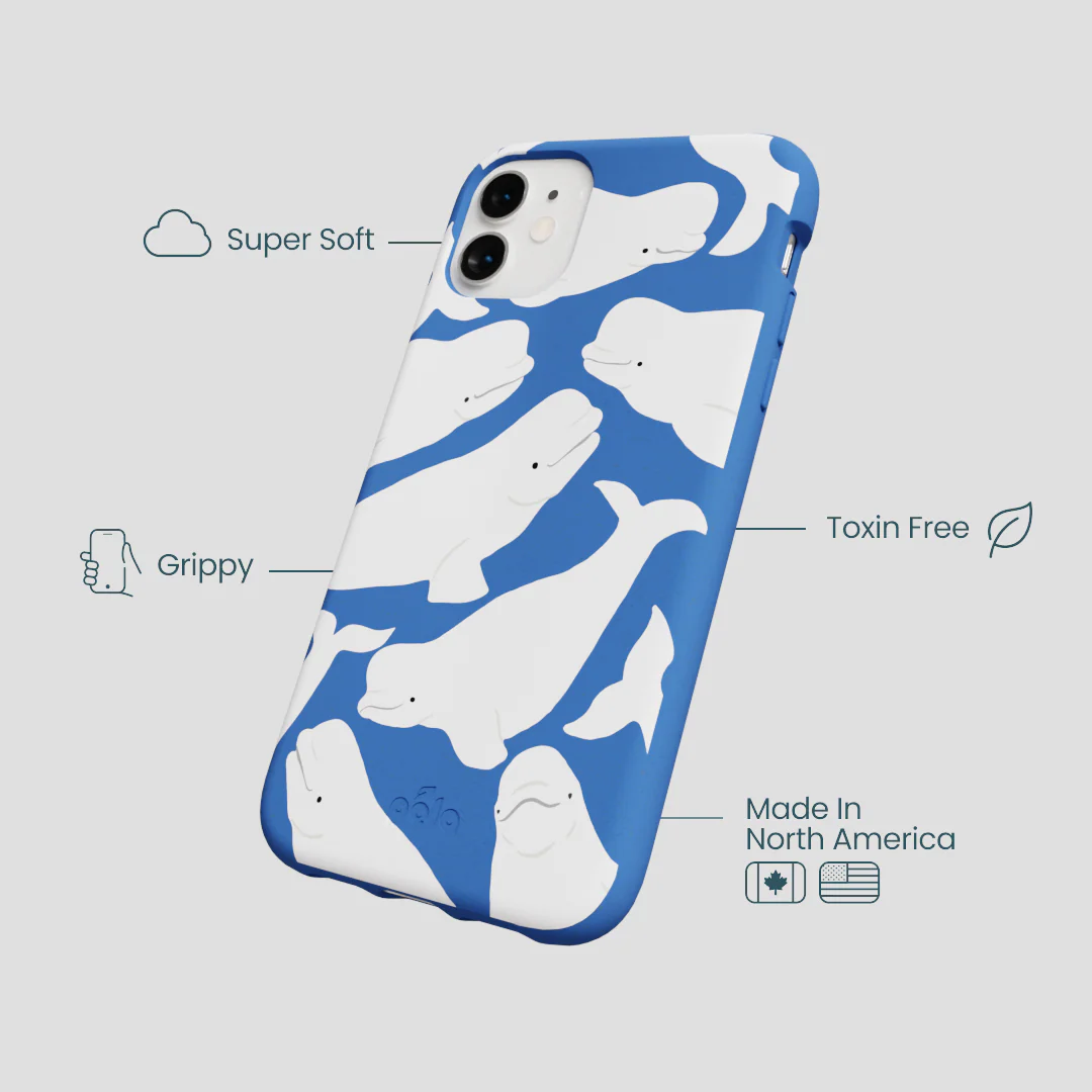 Electric Blue Belugas iPhone 11 Case - Image 4