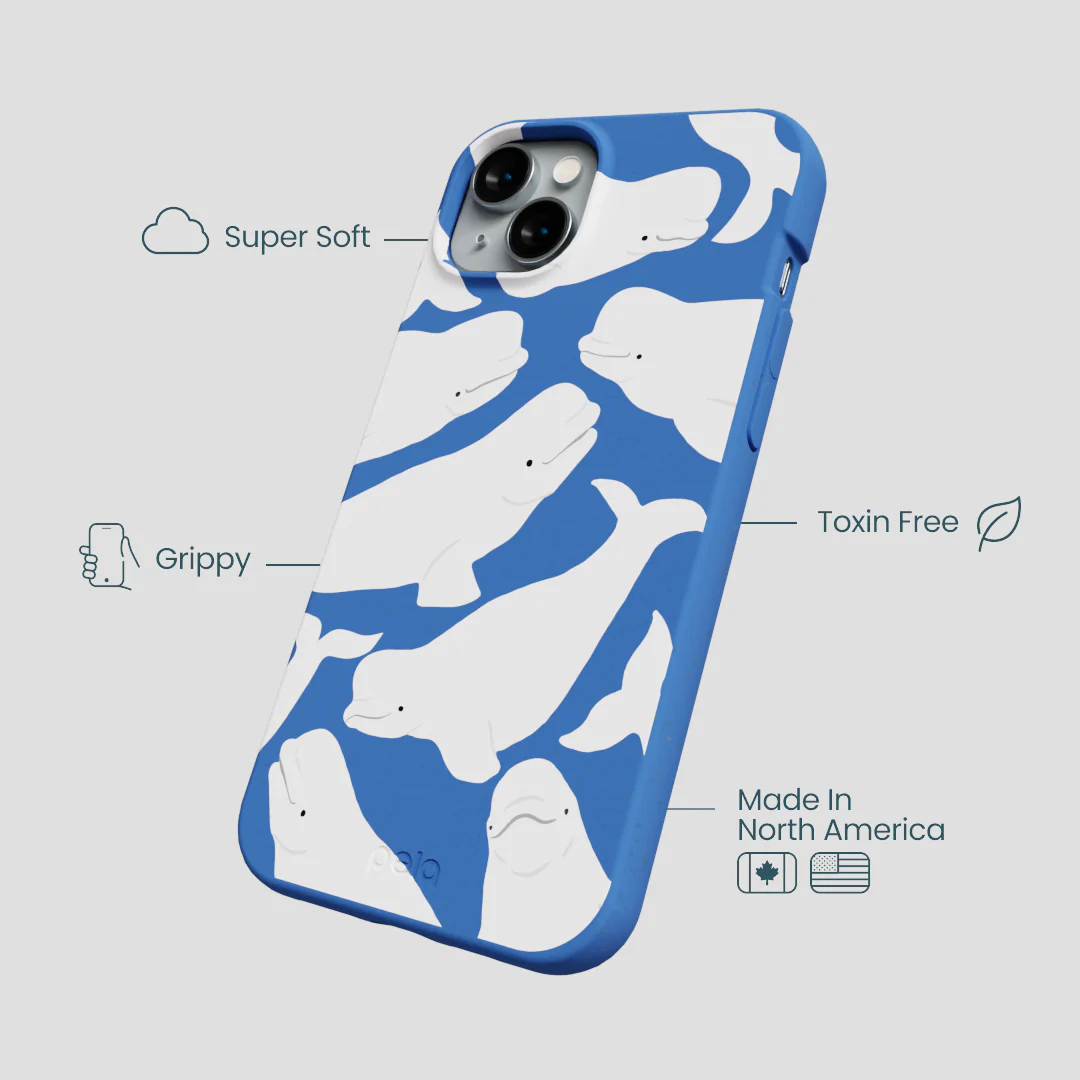 Electric Blue Belugas iPhone 14 Plus Case - Image 4