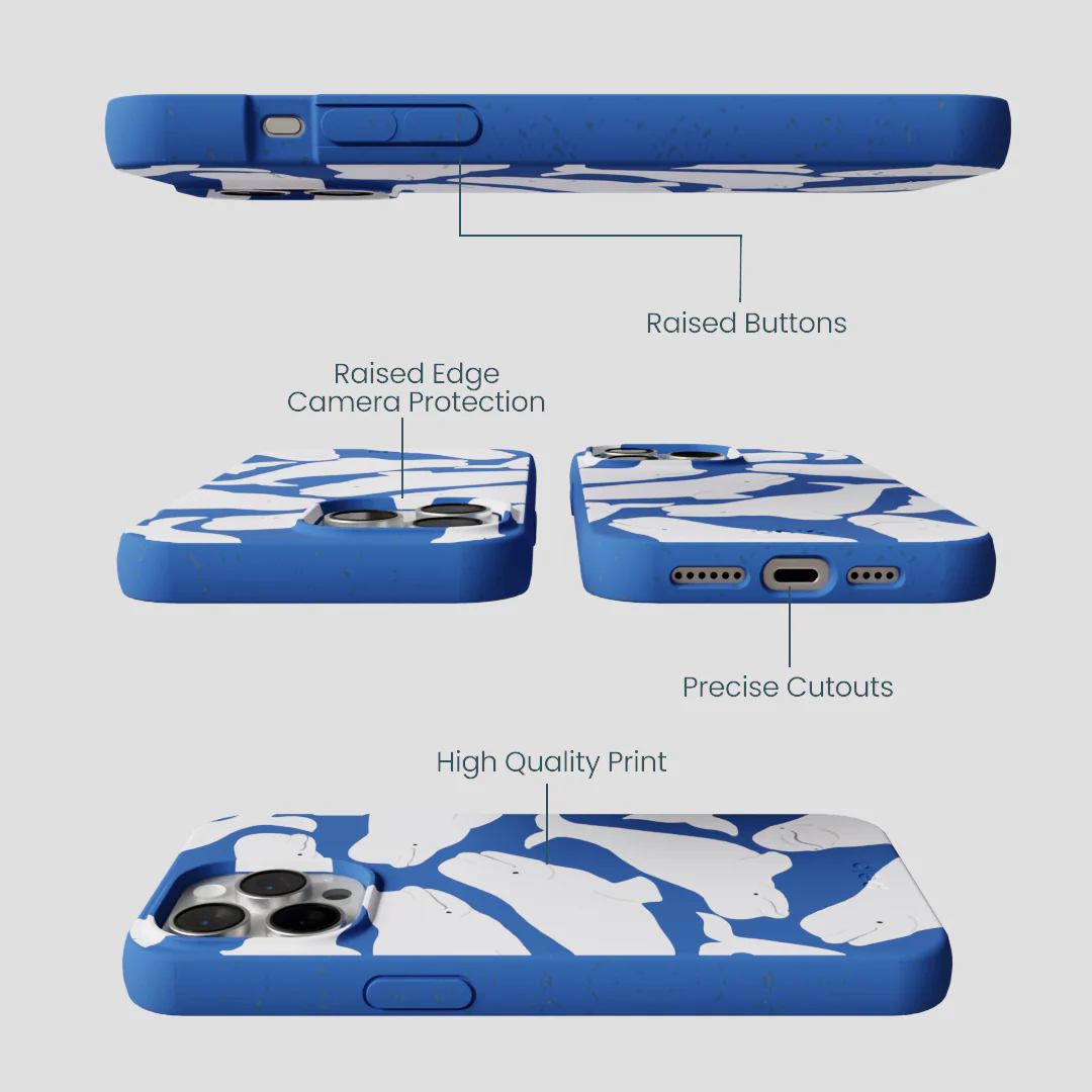 Electric Blue Belugas iPhone 15 Pro Max Case - Image 3