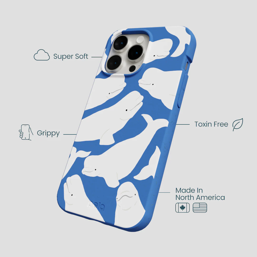 Electric Blue Belugas iPhone 15 Pro Max Case - Image 4