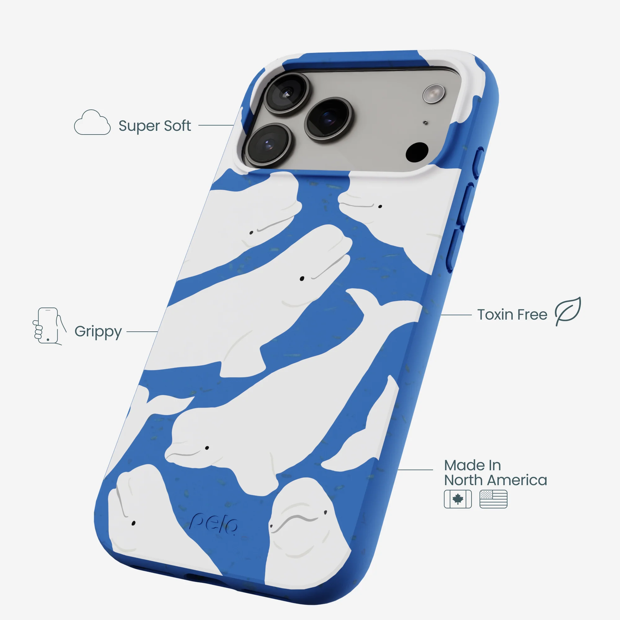 Electric Blue Belugas iPhone 17 Pro Max Case - Image 4