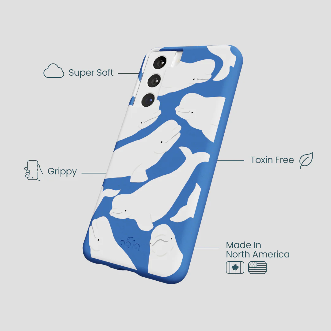 Electric Blue Belugas Samsung Galaxy S21 Case - Image 4