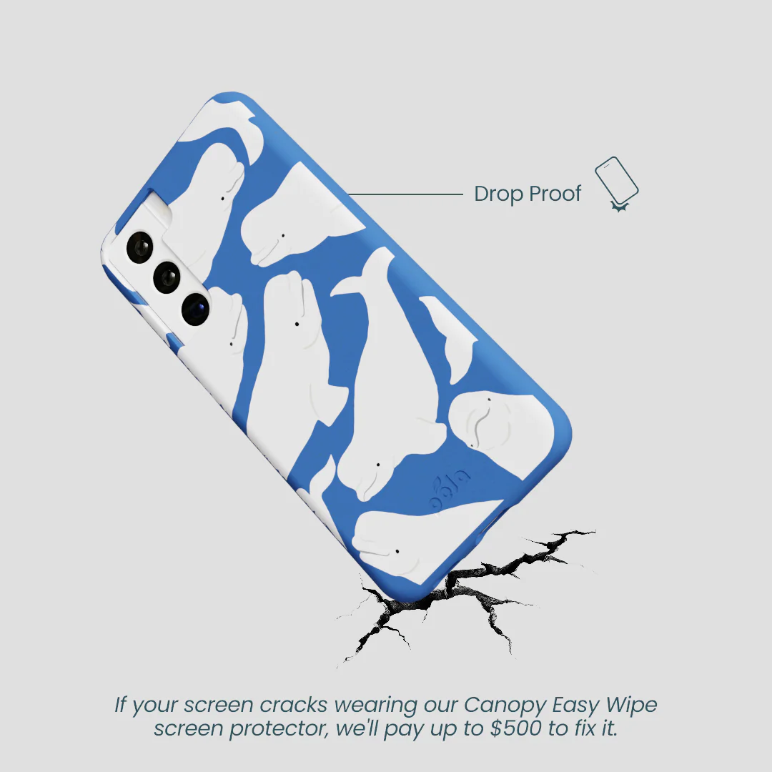 Electric Blue Belugas Samsung Galaxy S21 Case - Image 5