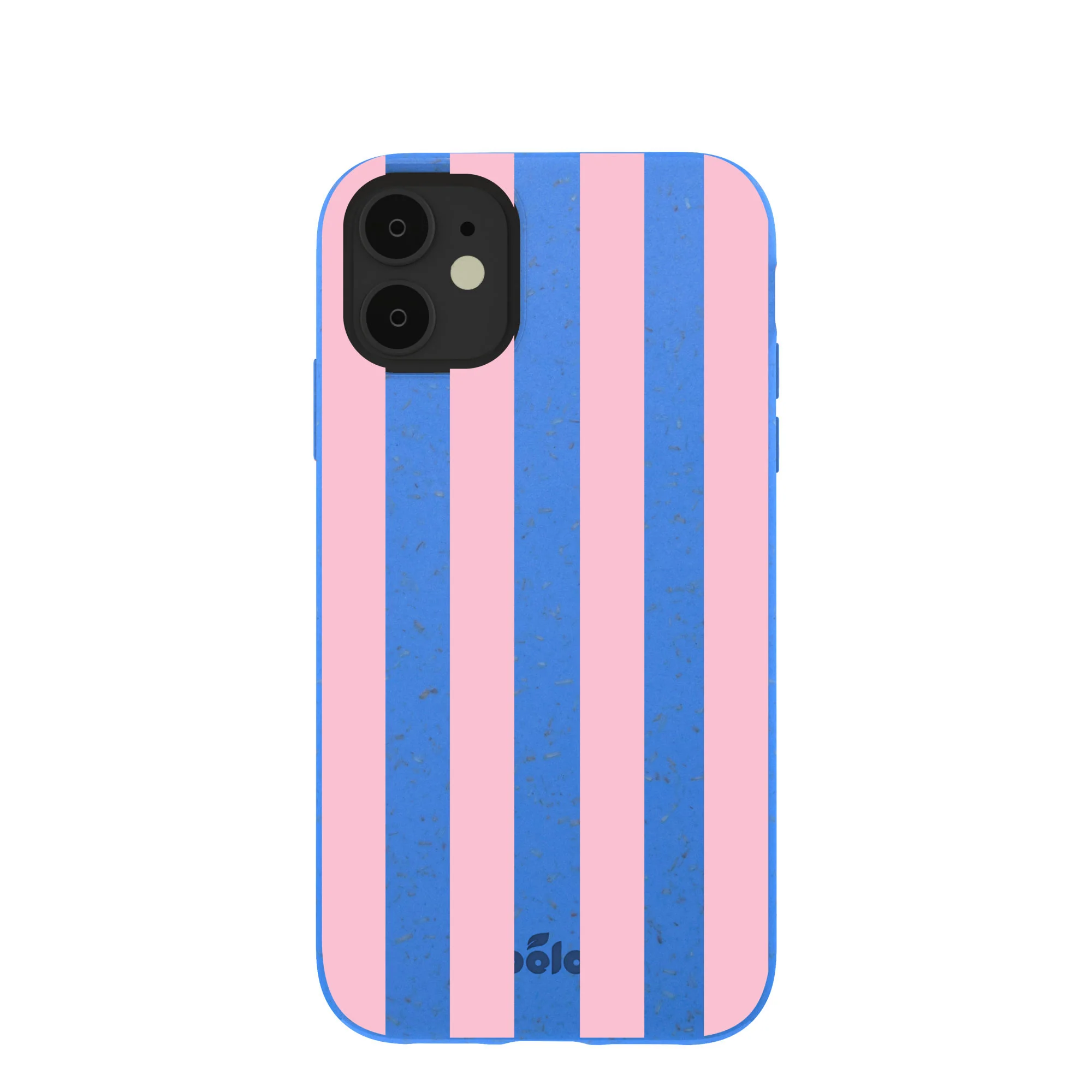 Electric Blue Big Pop Pink Stripes iPhone 11 Case