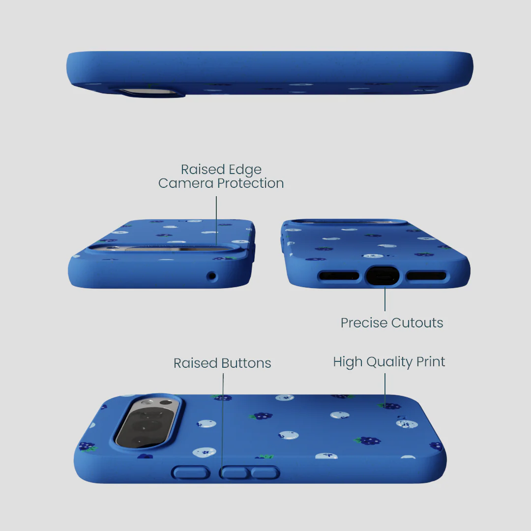 Electric Blue Black and Blue Google Pixel 10/10 Pro Case - Image 3