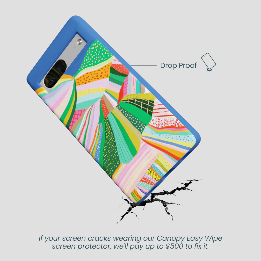 Electric Blue Bloomstatic Google Pixel 7a Case - Image 5